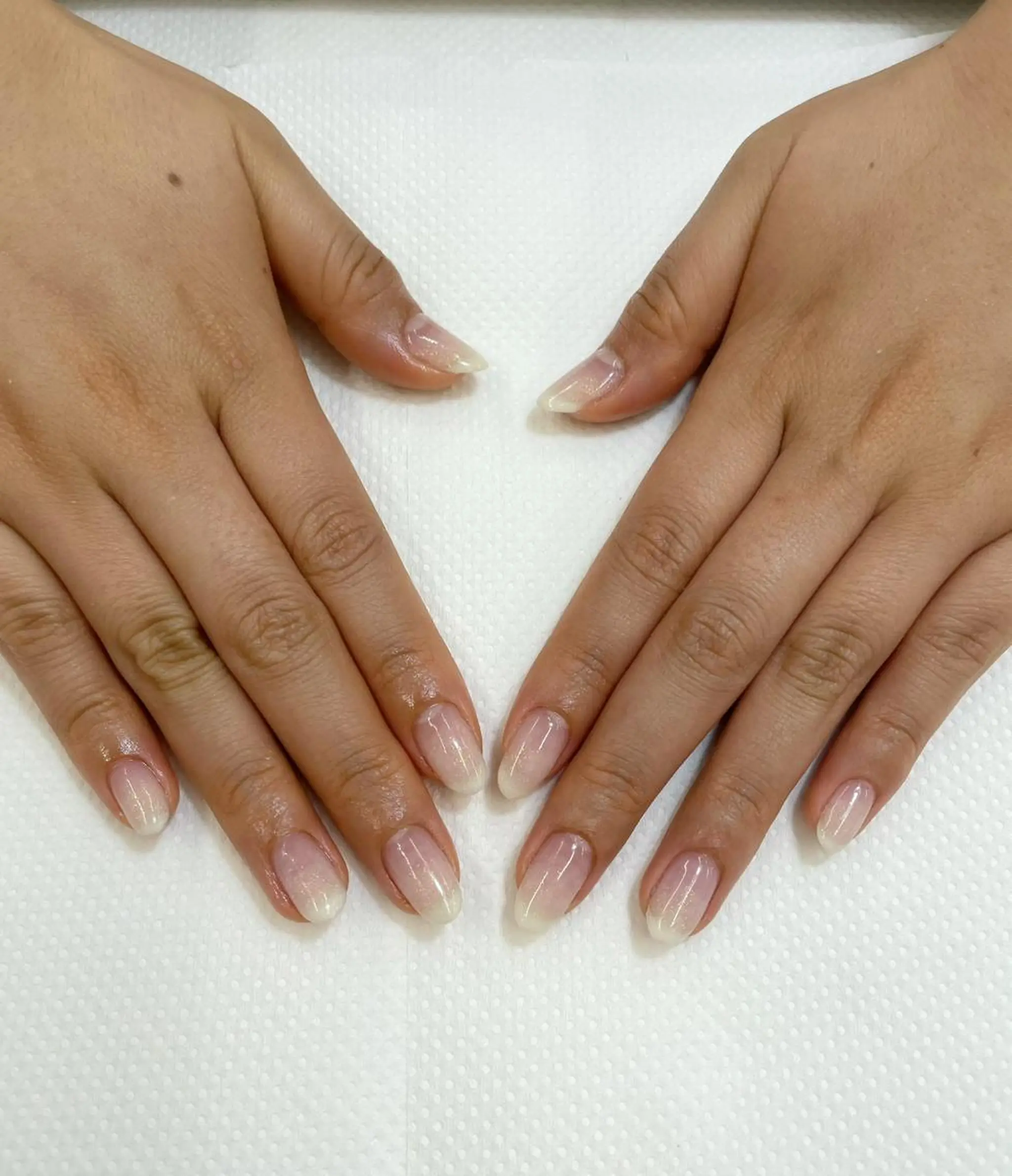 ネイル グラデーション ラメ(グリッター) ラメグラデーション ホワイト Beauty Salon GIGI所属・GIGI AYA🦋のネイルデザイン