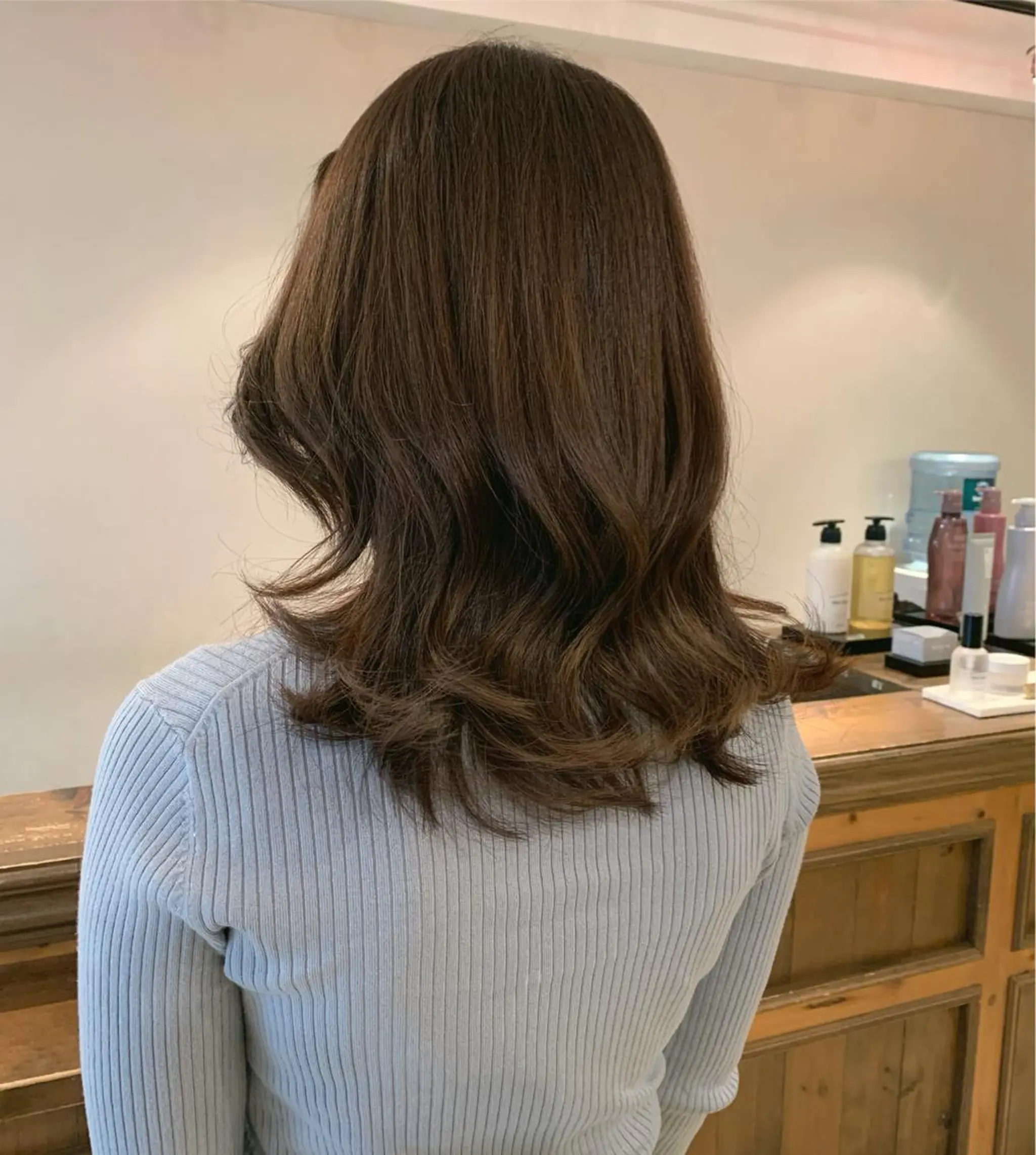 ロング カラー カット ヘアカラー トリートメント ヘッドスパ 透明感/オリーブ/ グレージュ/YUKAのヘアスタイル