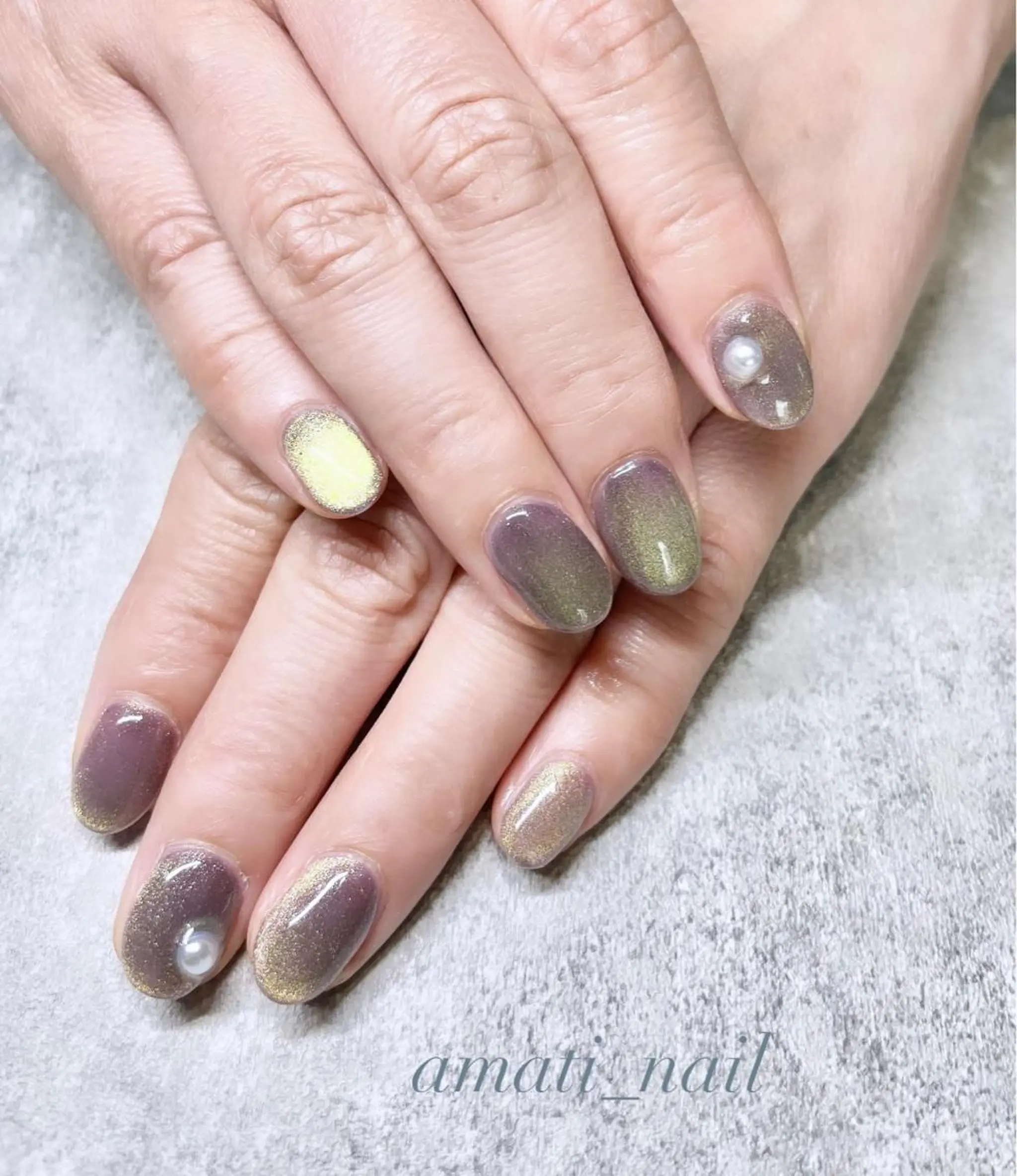 ネイル クリアネイル フットネイル ジェルネイル グラデーション マグネットネイル ハンドネイル amati_nail TAKAKOのネイルデザイン