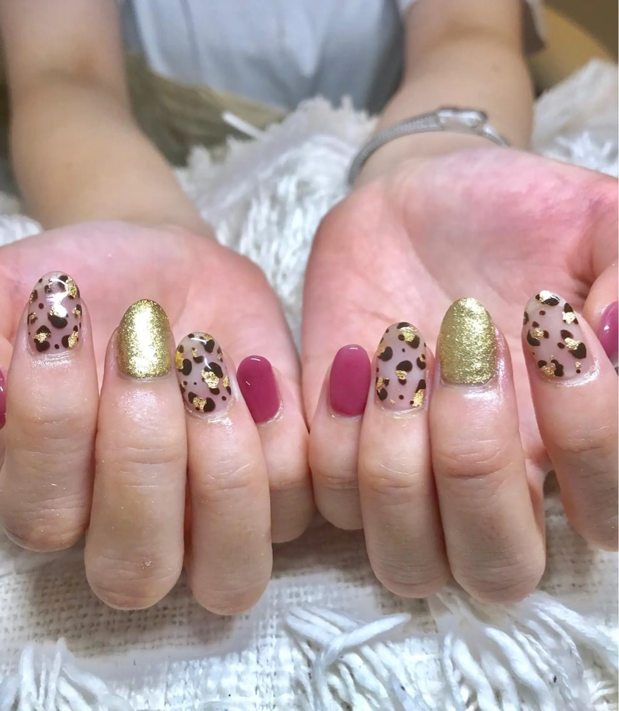 ショート ネイル マツエク・マツパ アニマル柄 ハンドネイル ハンドケア nail&eye Aoのマツエク・マツパデザイン