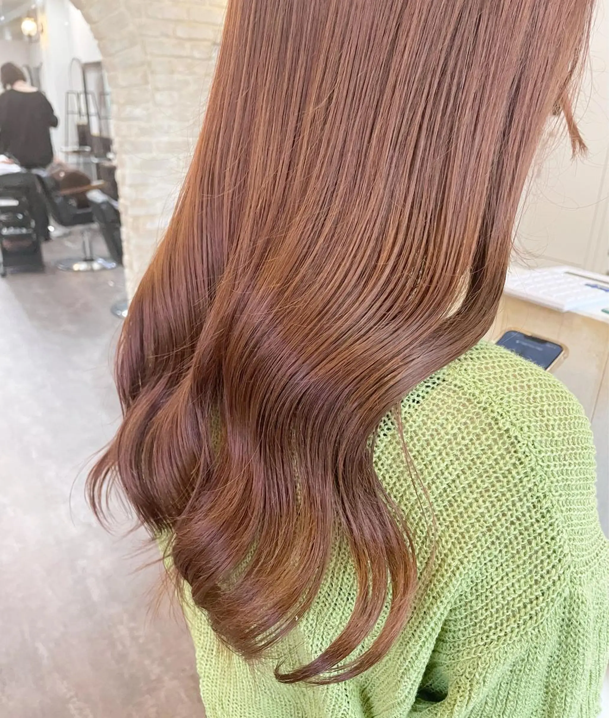 ロング ヘアカラー トリートメント 🎀韓国ヘア Riho🎀のヘアスタイル