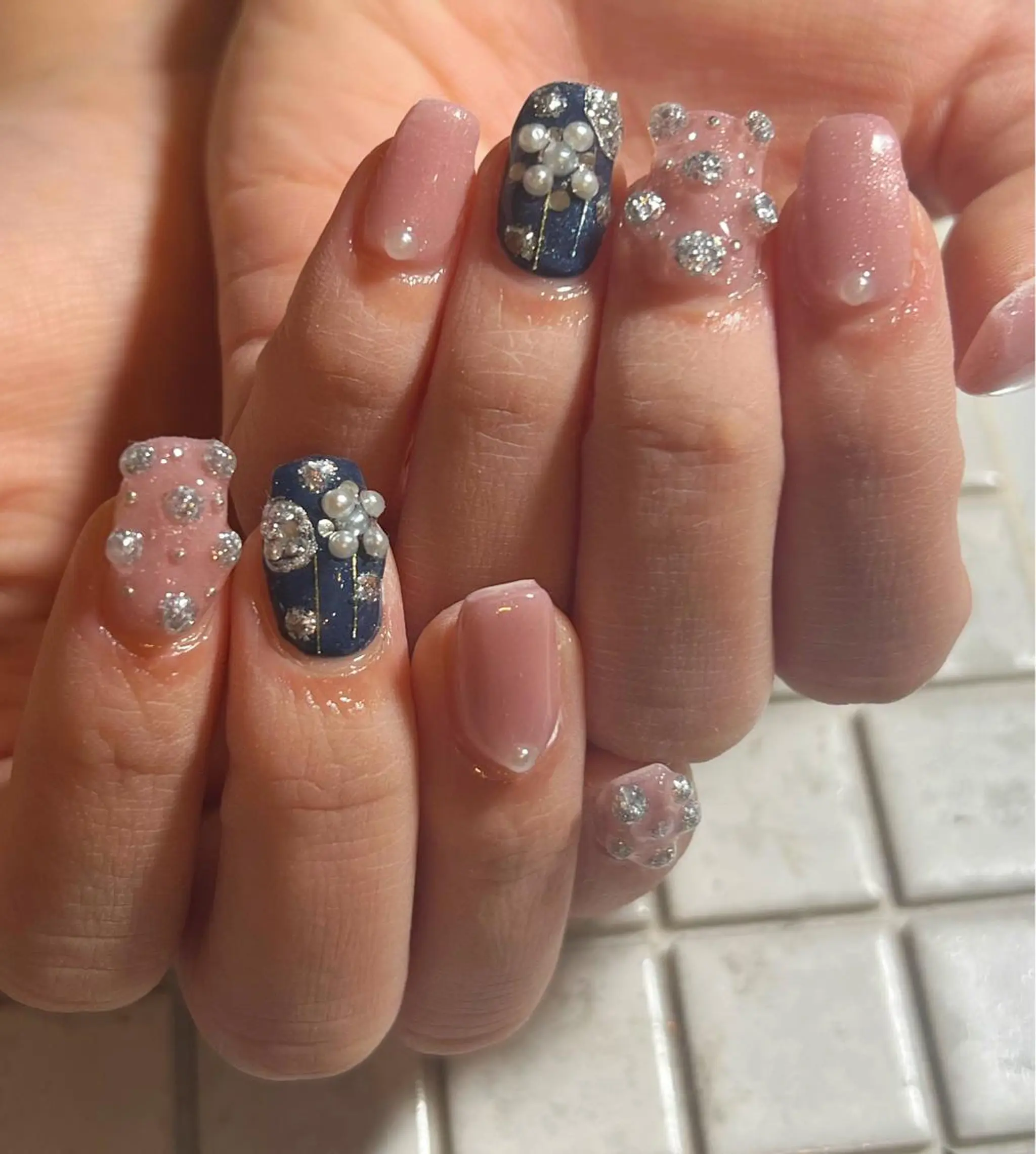 ネイル キラキラネイル ハンドネイル private salon mieのネイルデザイン