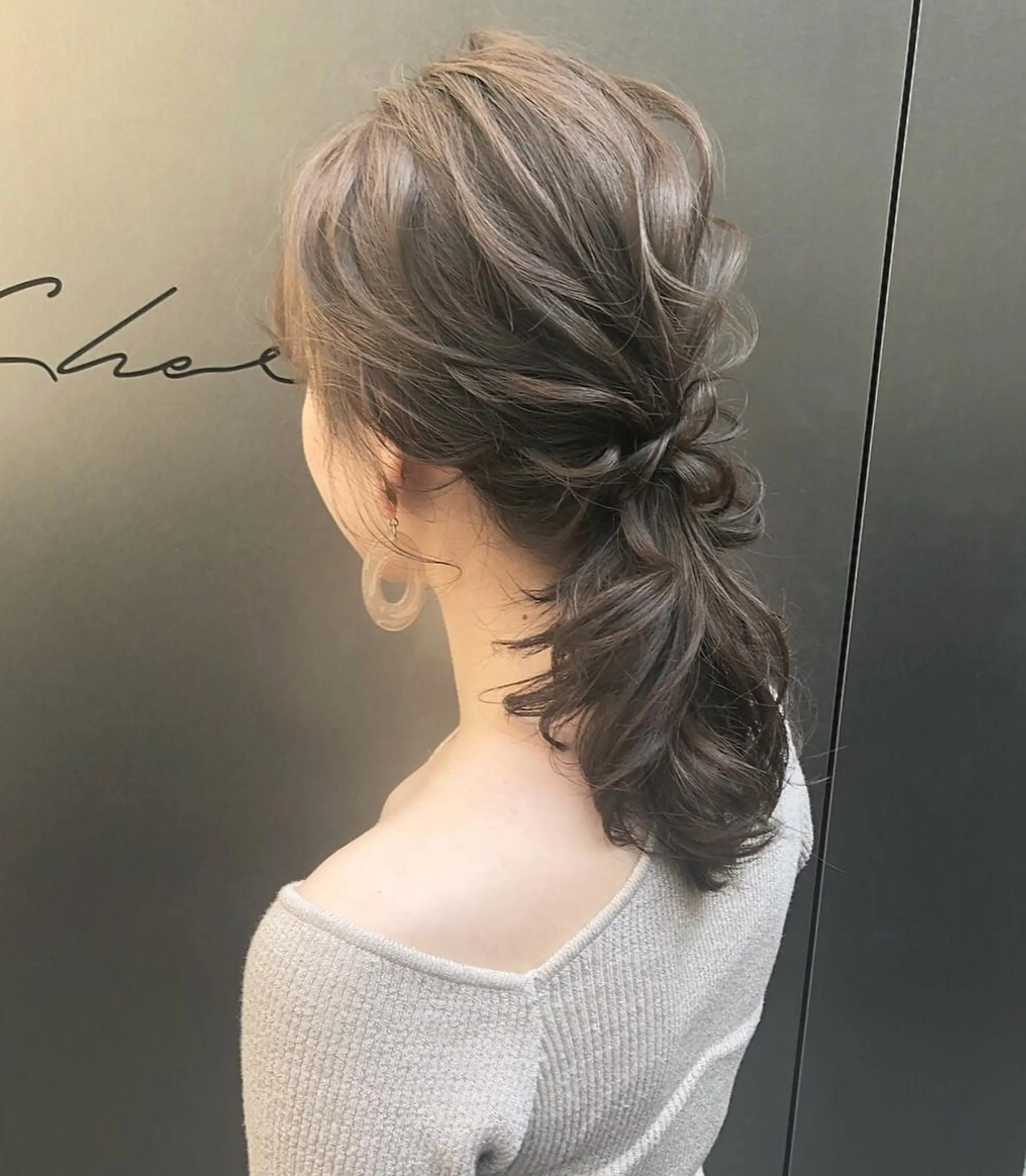 セミロング カラー ヘアアレンジ グレージュ オリーブグレージュ オリーブグレー autre所属・大久保 ひでなりのヘアスタイル