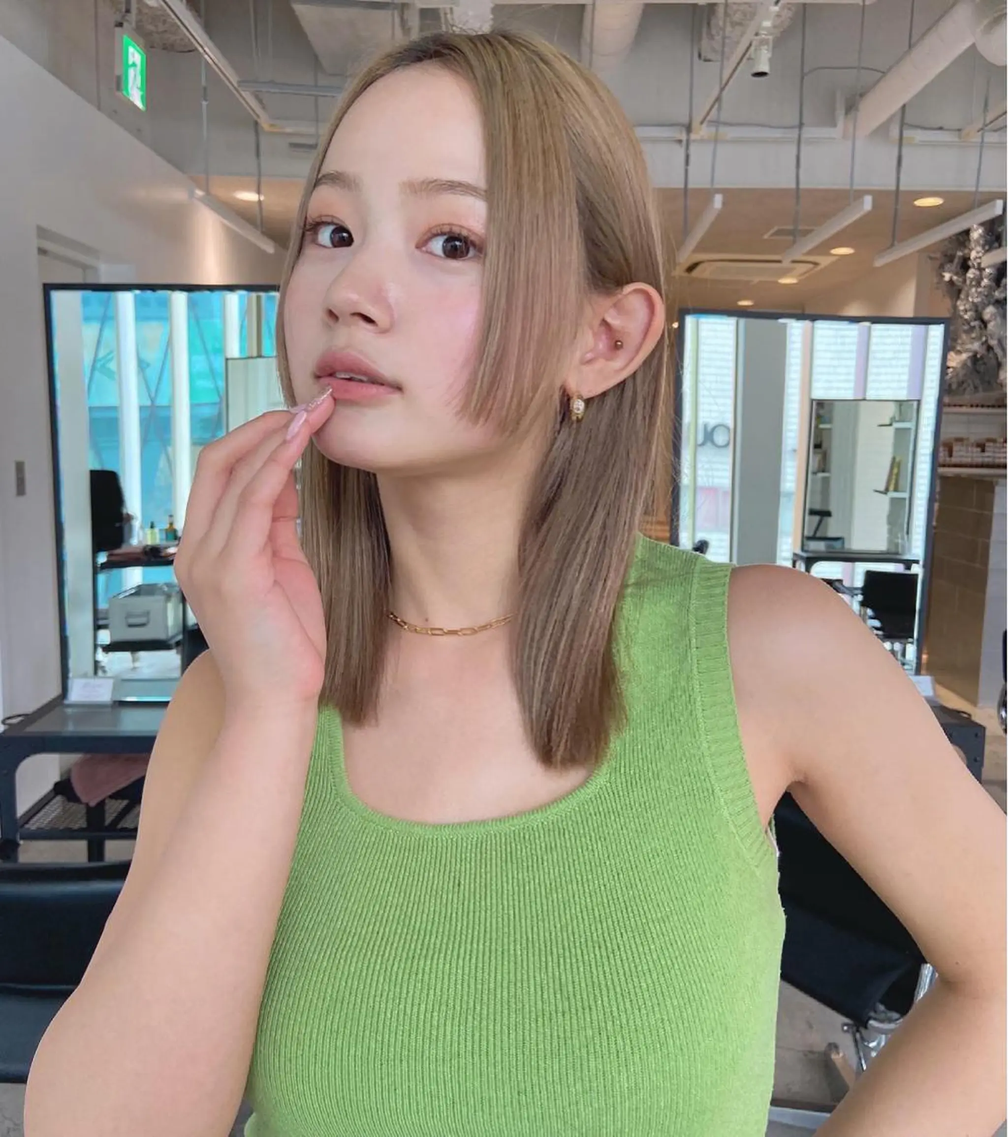 ミディアム カラー ヘアアレンジ レイヤーカット指名 No.1💖マユカのヘアスタイル
