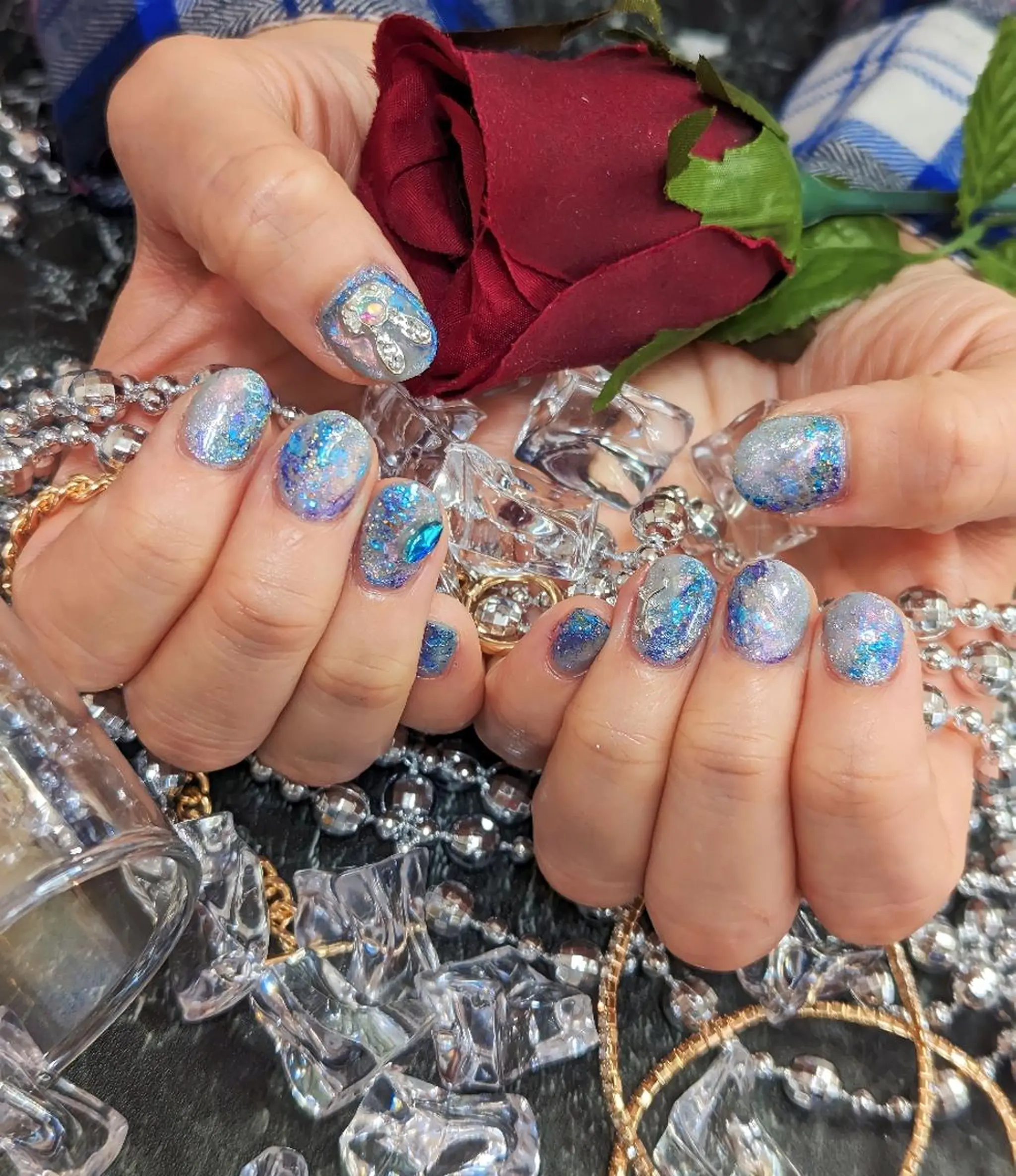 ネイル キラキラネイル ニュアンスネイル Chianti Nailのネイルデザイン