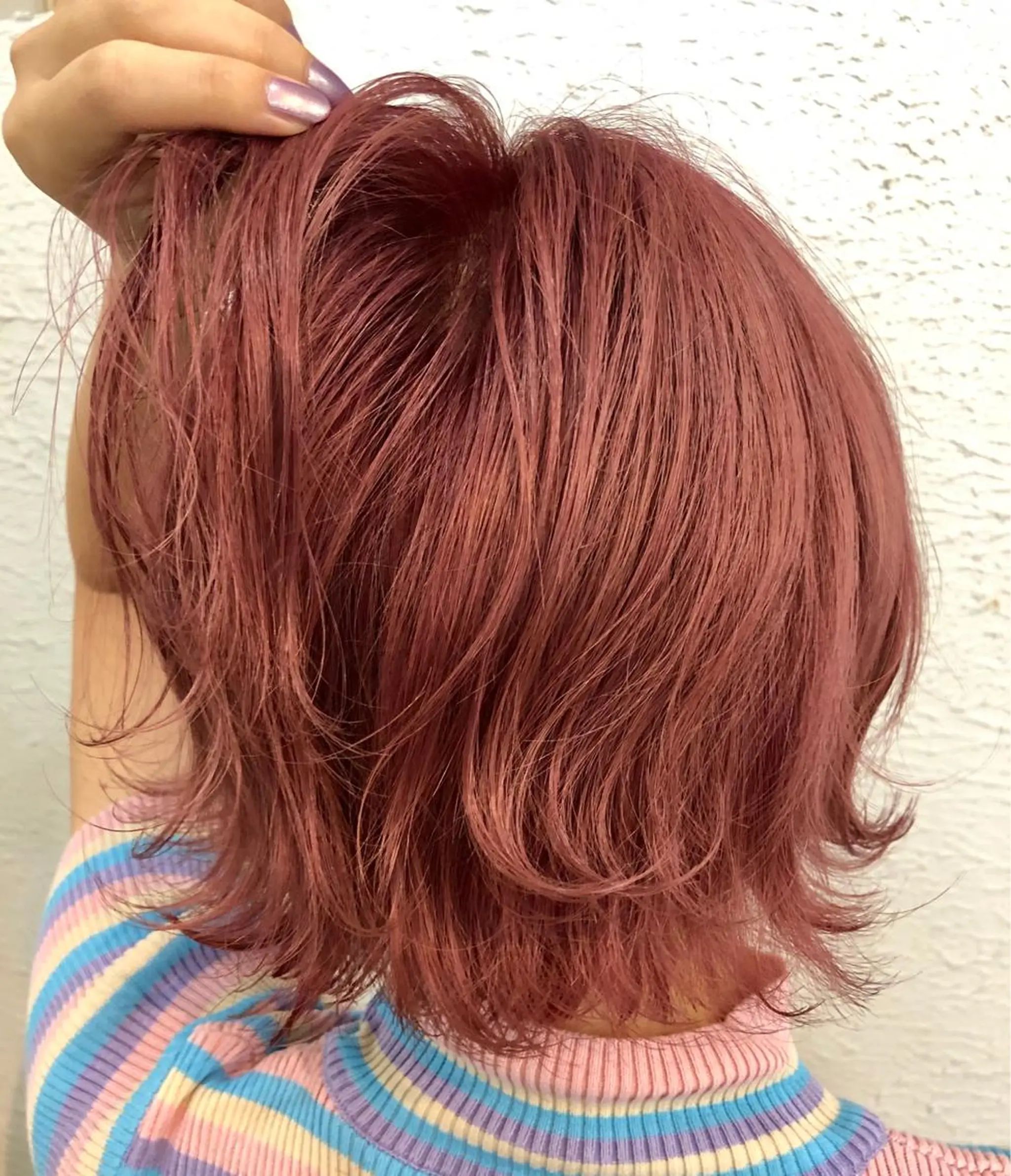 ミディアム カラー アッシュ ピンクカラー ピンクアッシュ 最高峰の技術力☆ 樋口健人のヘアスタイル