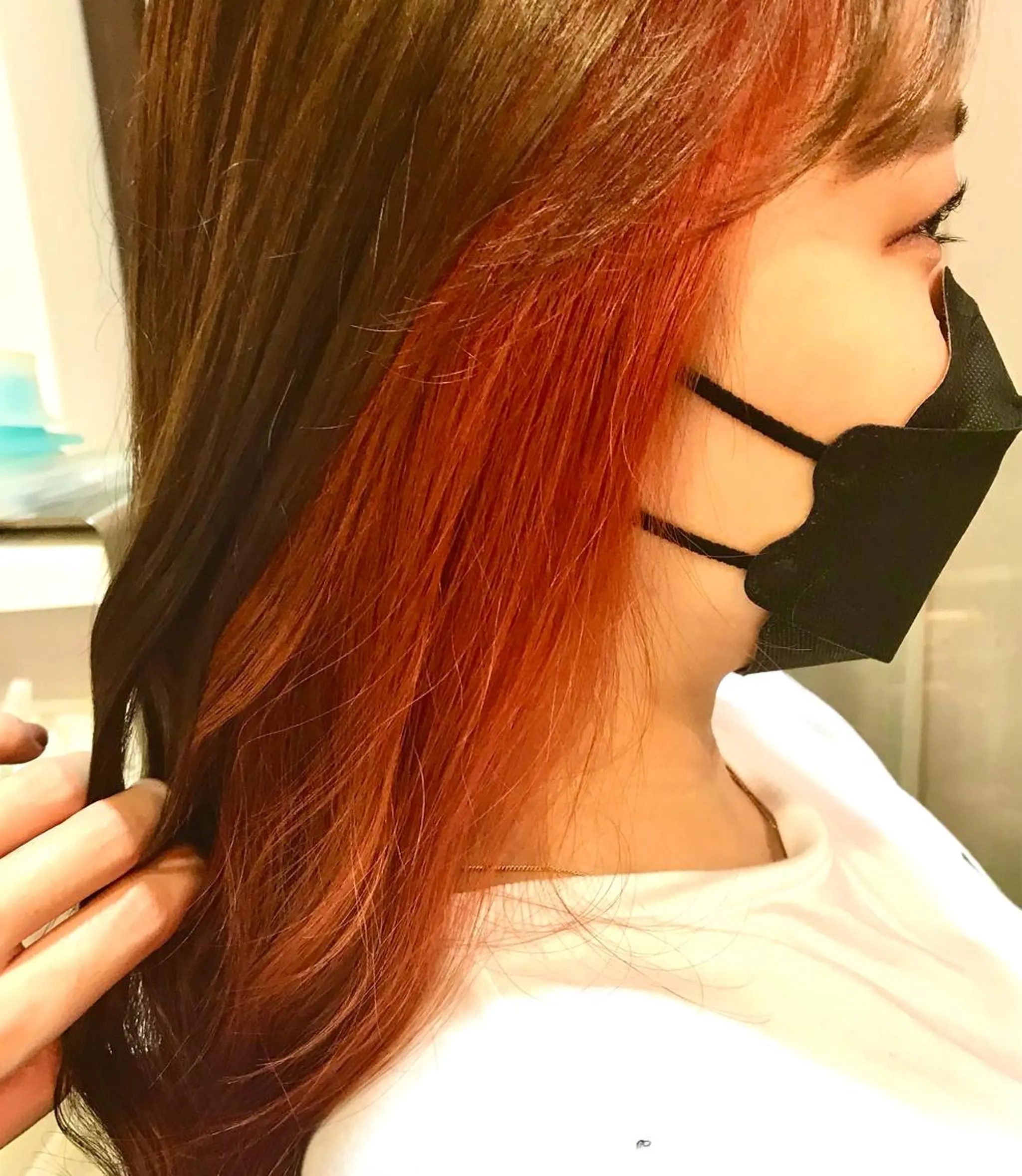 ロング カラー ベージュカラー イヤリングカラー オレンジ オレンジベージュ 💎透明感カラー特化 💎TAISEIのヘアスタイル