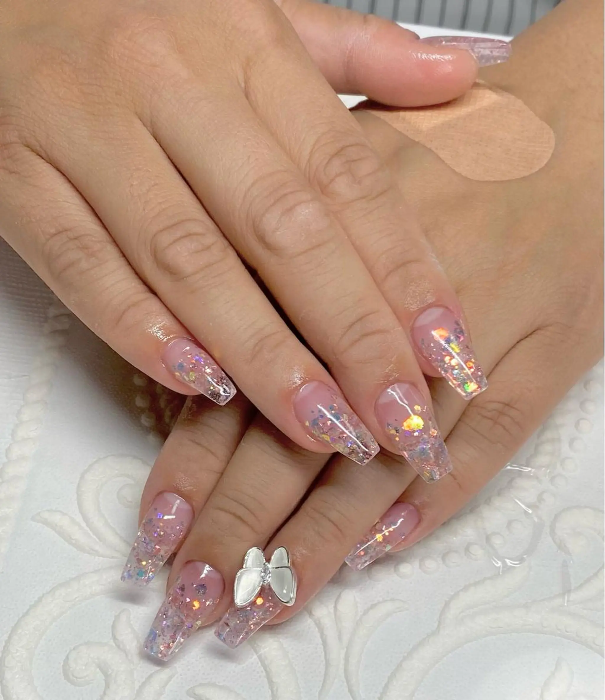 ミディアム ネイル クリアネイル ハンドネイル lune nail_2017のその他イメージ