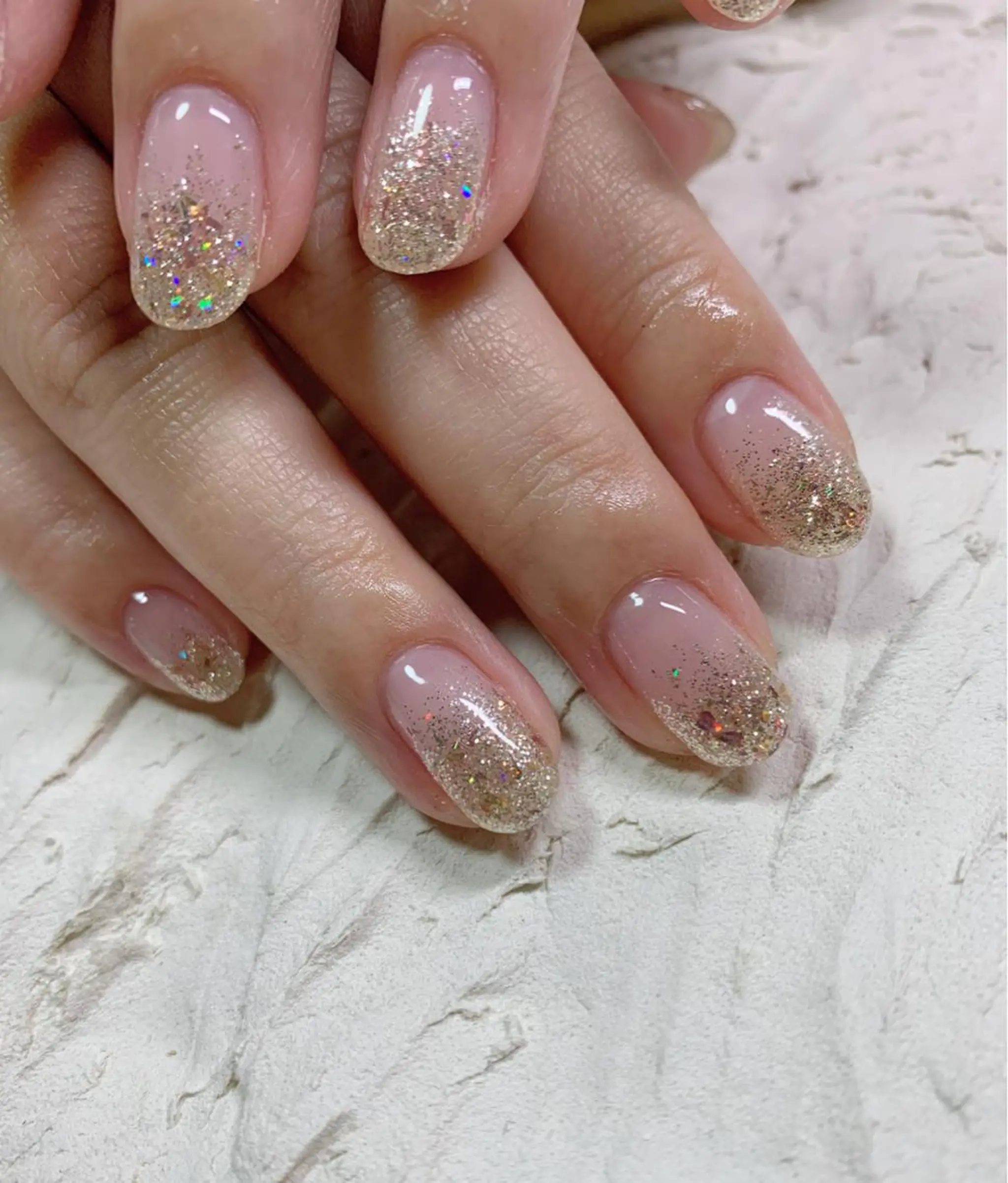 ネイル ラメ(グリッター) ラメグラデーション ハンドネイル Nailist. Nのネイルデザイン