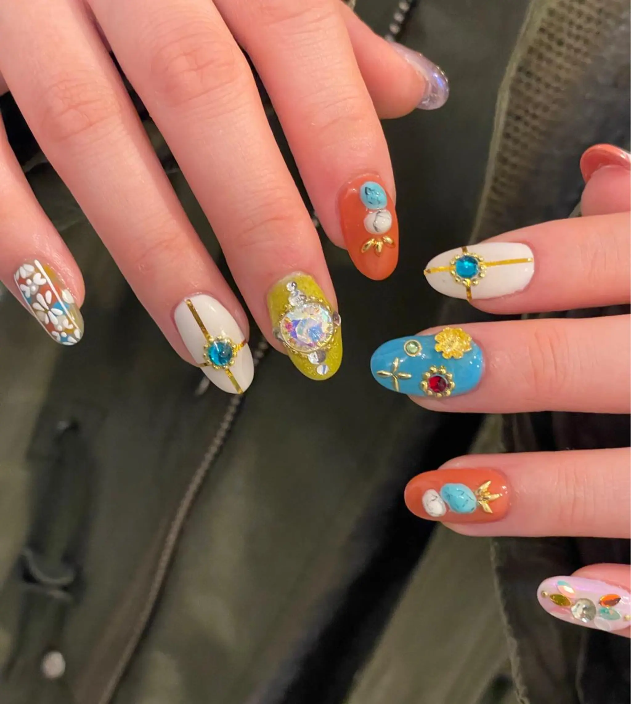 ロング m kaori𓃟のネイルデザイン