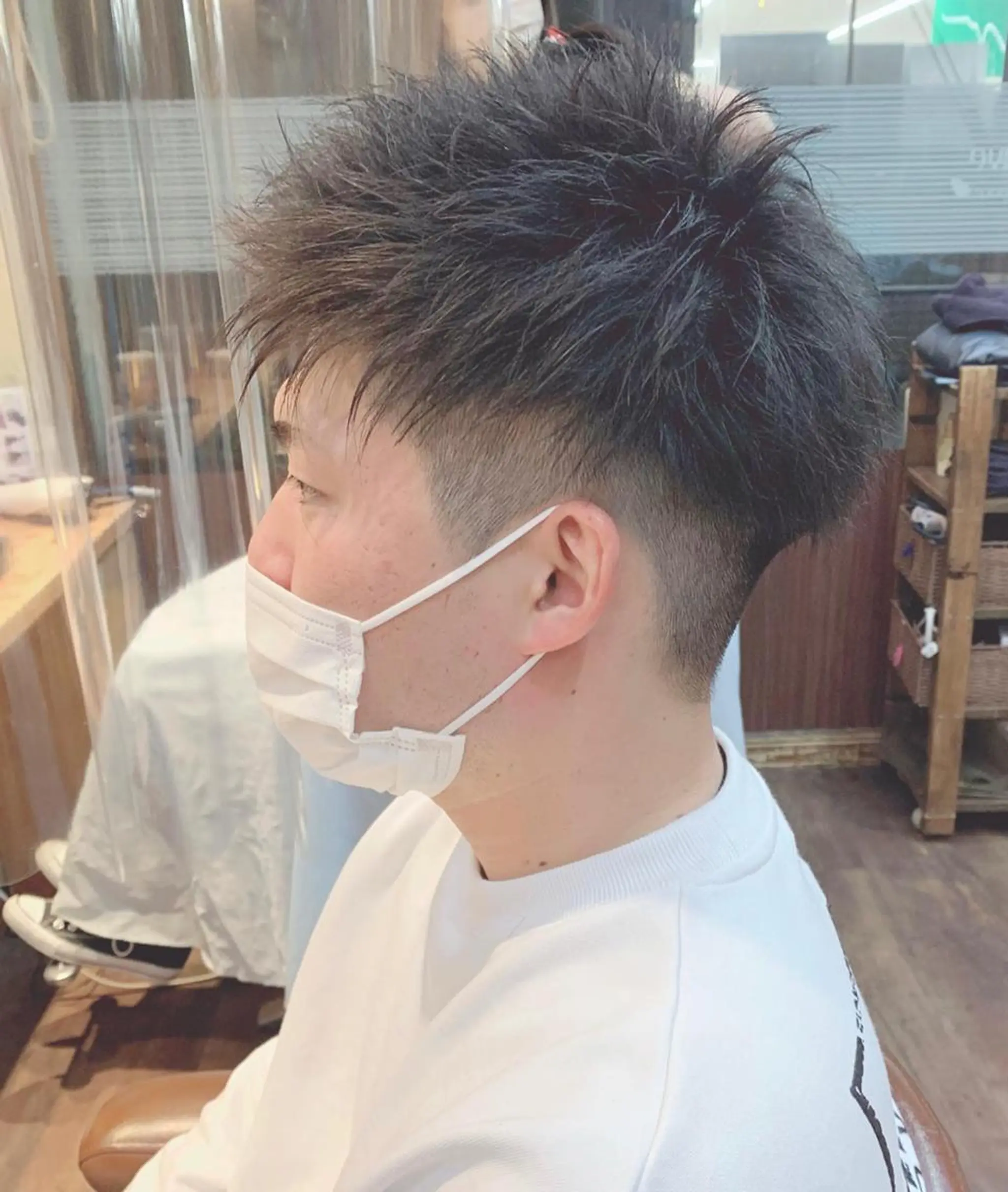 ショート カラー メンズ 学生（メンズ向け） メンズショート スパイキーショート ツーブロック 黒髪 🌿ヤマグチ ユウキ🌿のヘアスタイル