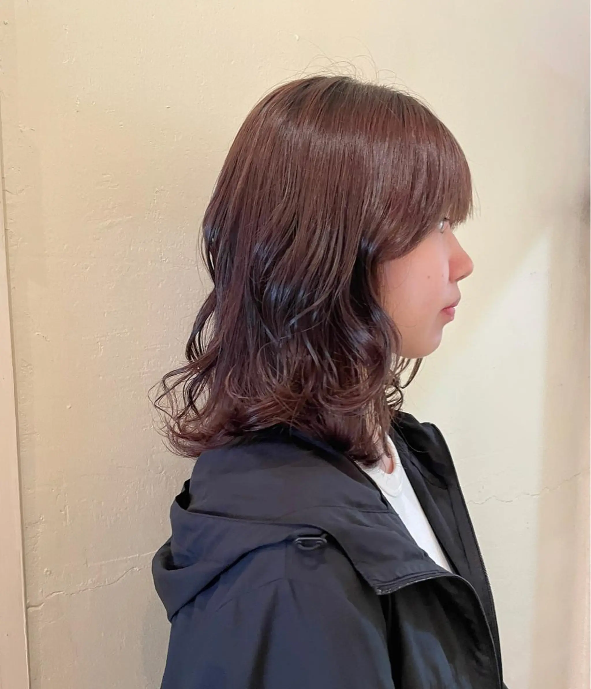 ミディアム 外ハネヘア 髪質改善カラー ベージュ🤎YUMEのヘアスタイル