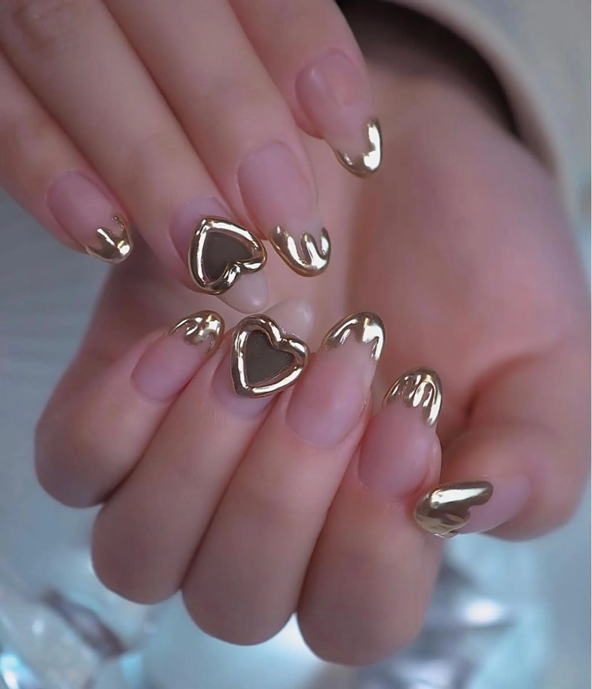 ネイル クリアネイル 長さ出し フレンチネイル 氷ネイル・うるうるネイル マグネットネイル Moana Nail 長さだし専門店のネイルデザイン