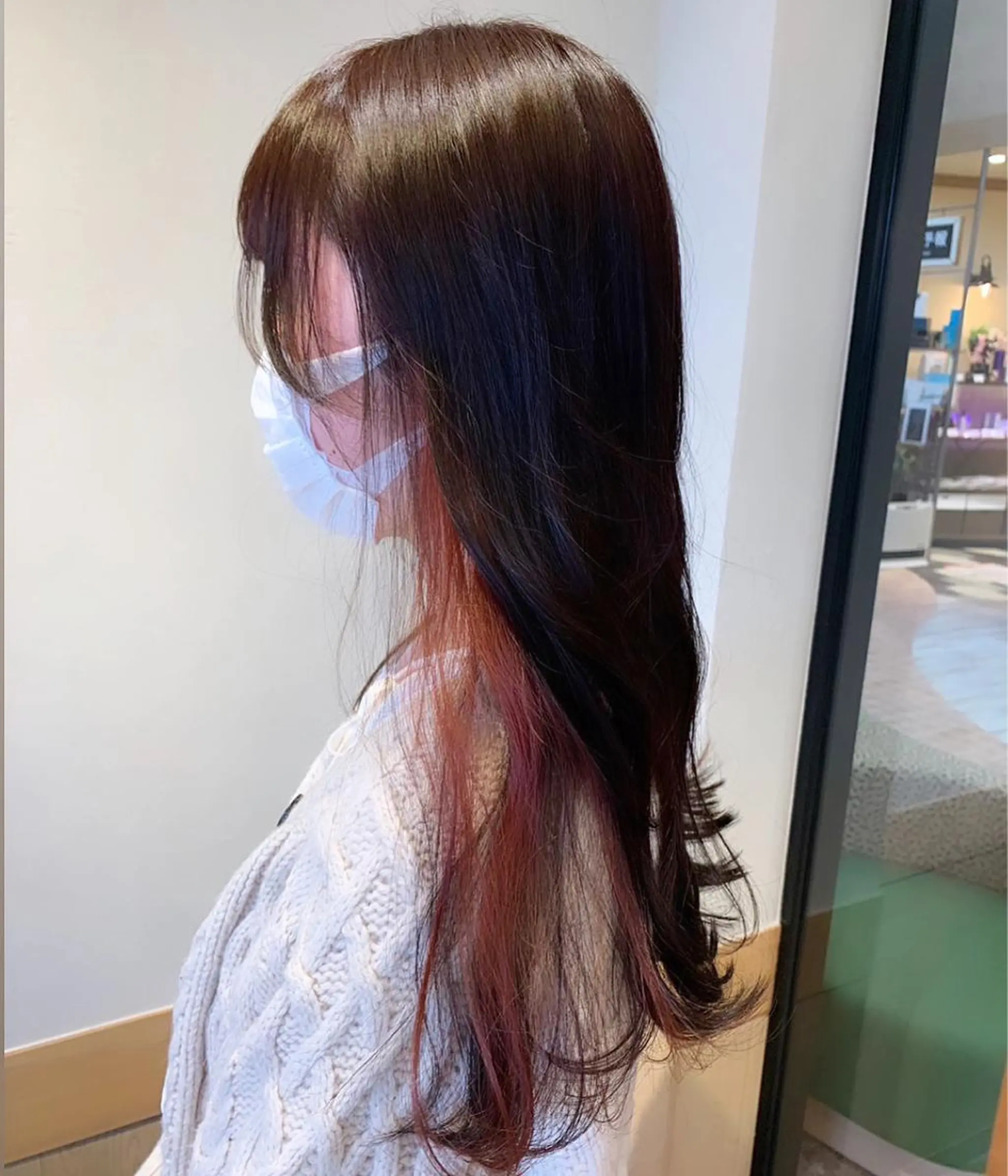 ロング カラー ピンクカラー 津田 七美希のヘアスタイル