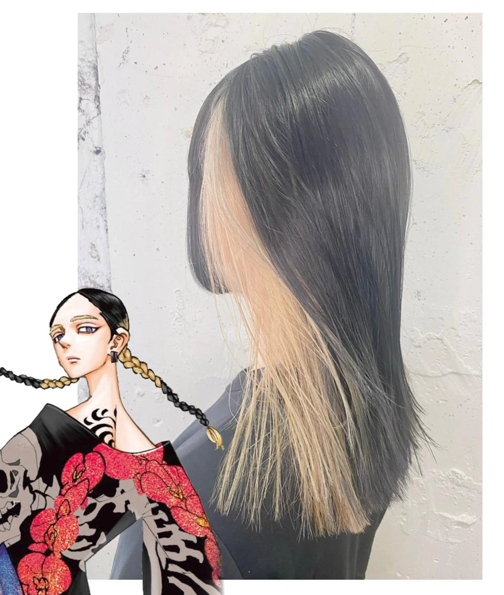 セミロング カラー GARU-ガル-所属・TSUNO🦖 派手髪/オタク美容師のヘアスタイル