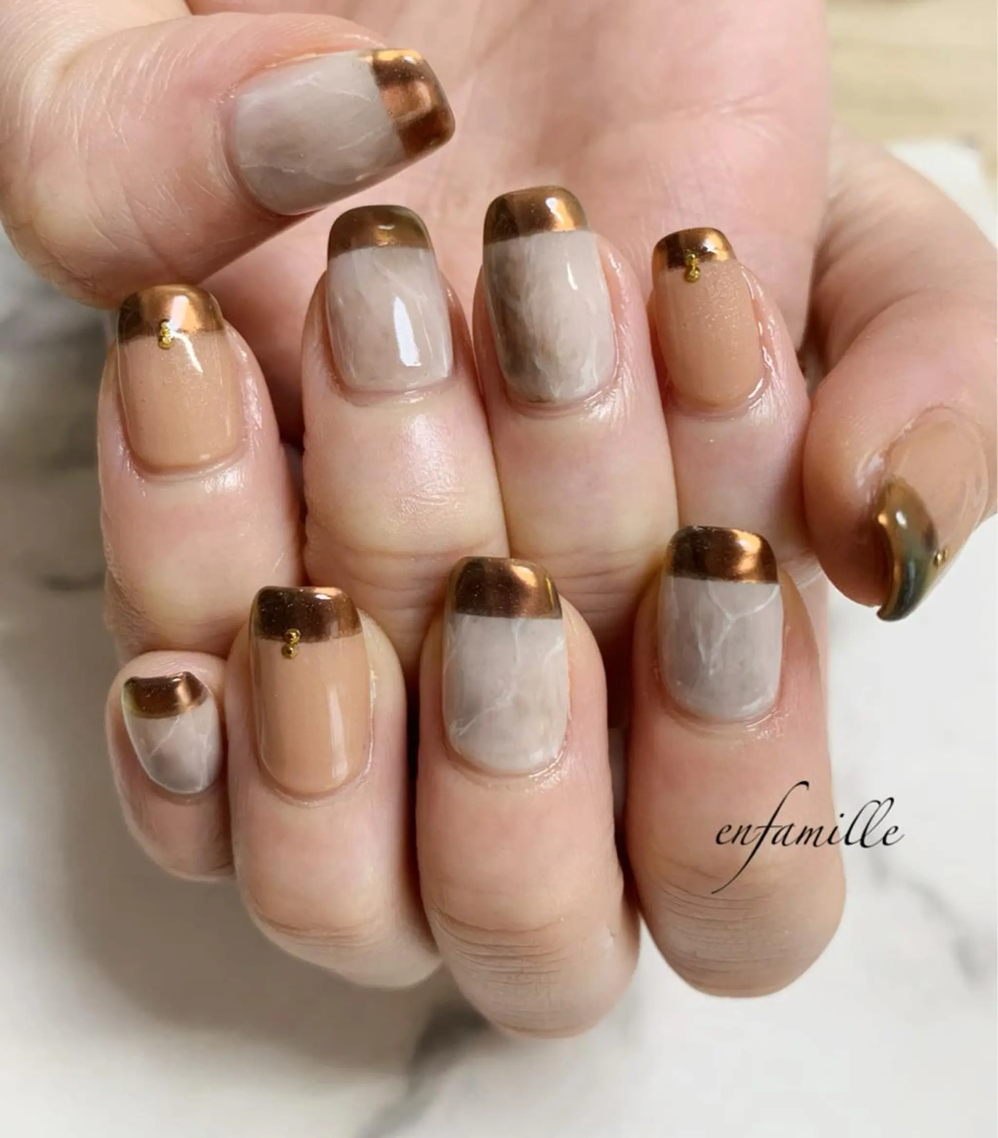 ネイル ハンドネイル nail salon en familleのネイルデザイン