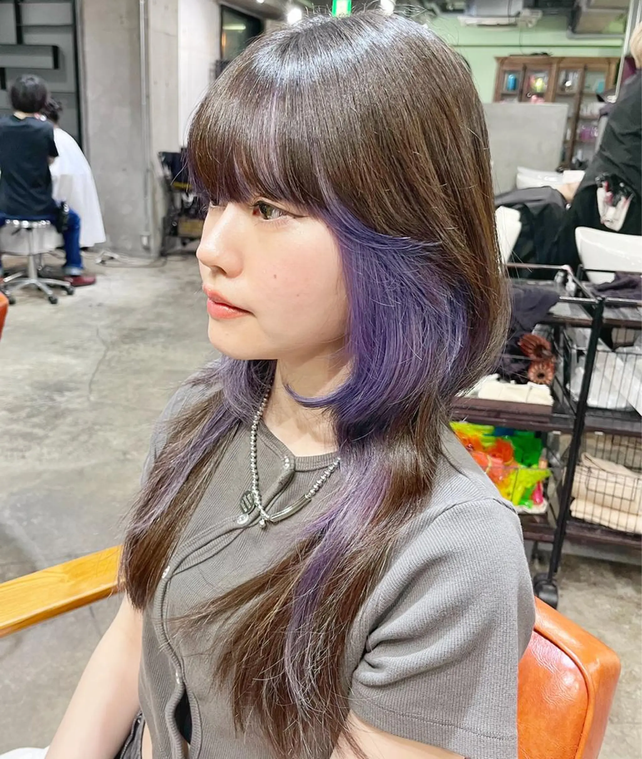 ロング カラー ヘアアレンジ ブリーチ ピンクカラー🩷 ヘアセットＮＯ.1のヘアスタイル