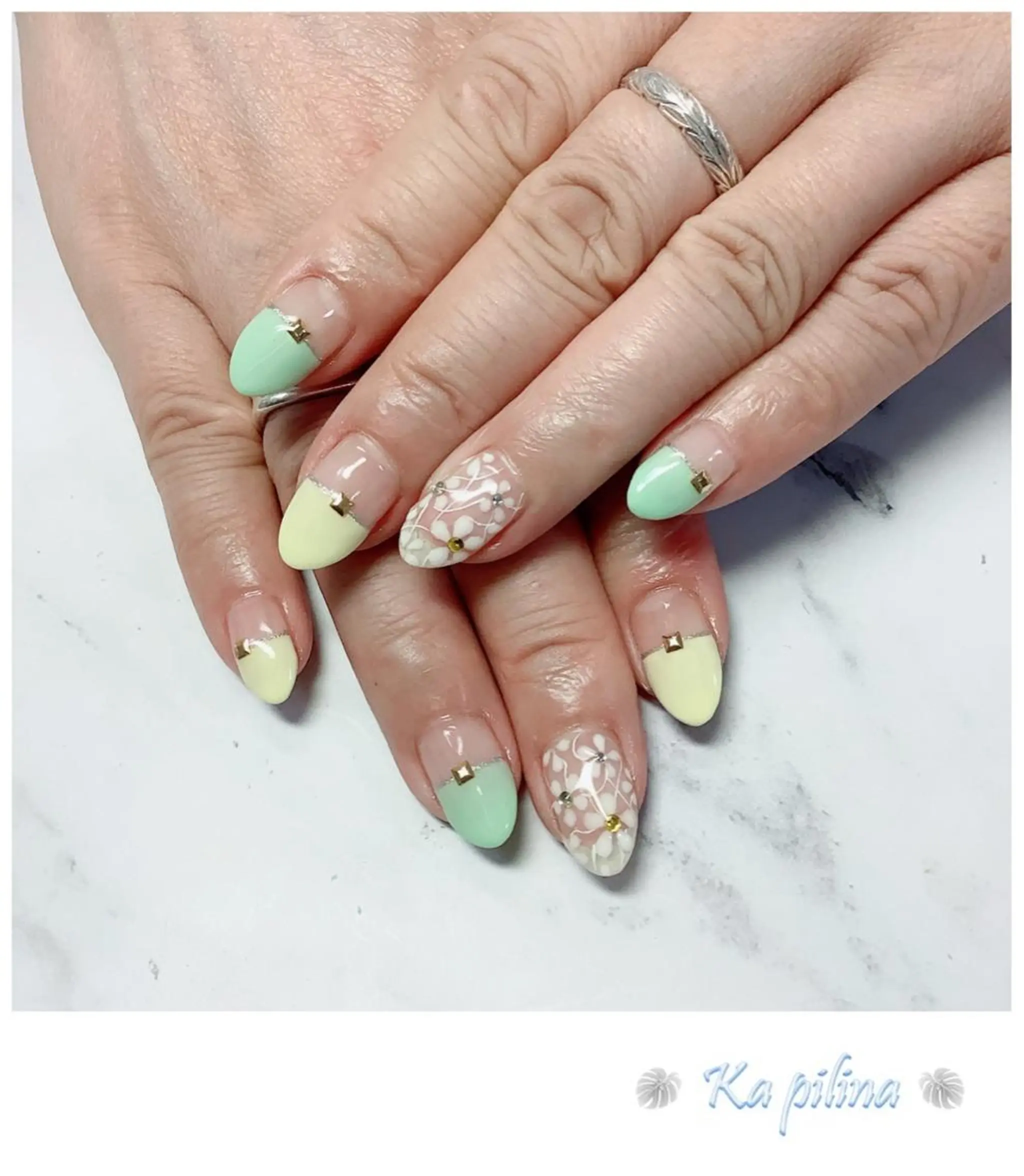 ネイル フレンチネイル パステルネイル 春ネイル Nail salon Ka pilinaのネイルデザイン