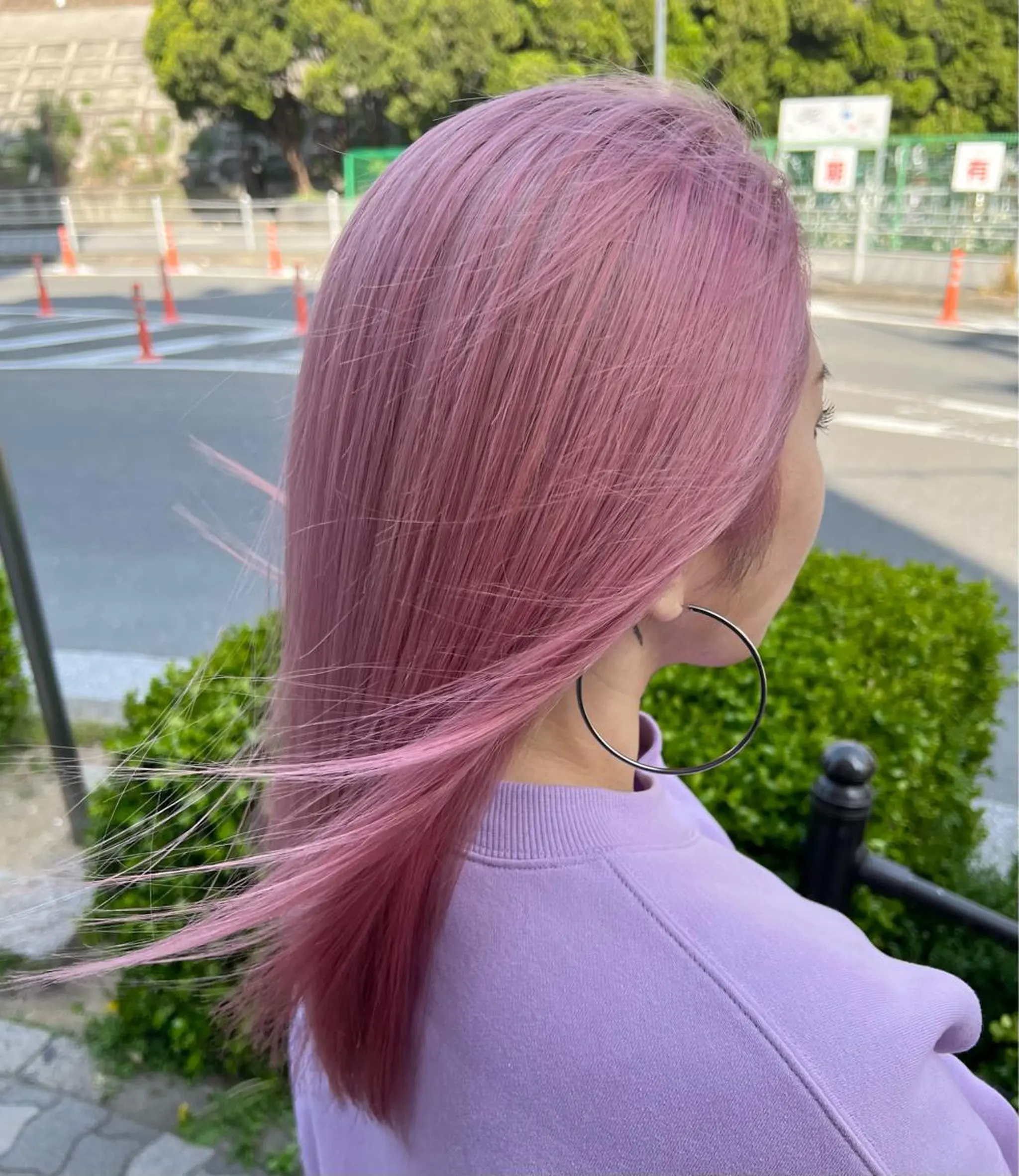 セミロング カラー mimiiy梅田 中崎町ハイトーンのヘアスタイル