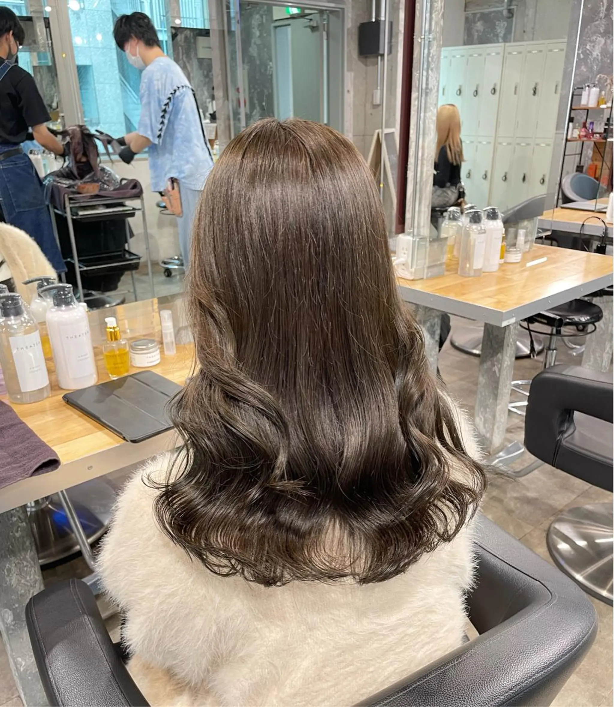 ロング カラー カット ヘアカラー トリートメント ヘアセット I'S.横浜所属・赤み消しカラー 🍀JUNKIのヘアスタイル