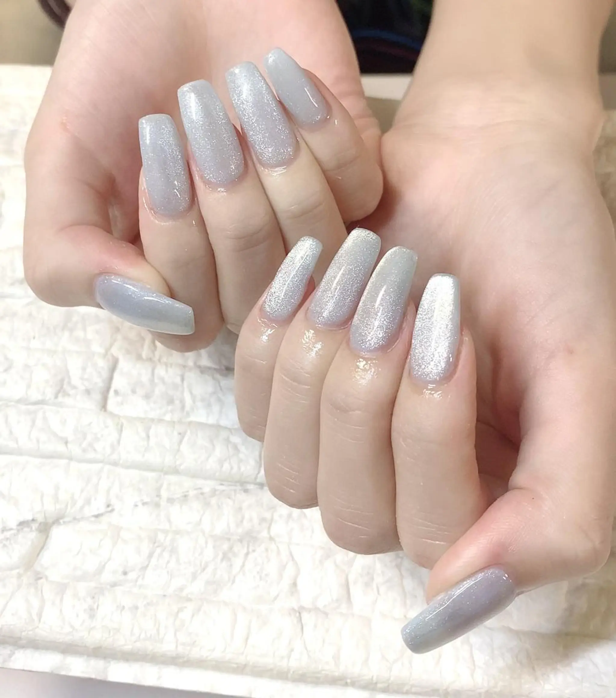 ネイル ブルー マグネットネイル ハンドネイル yochi nailのネイルデザイン