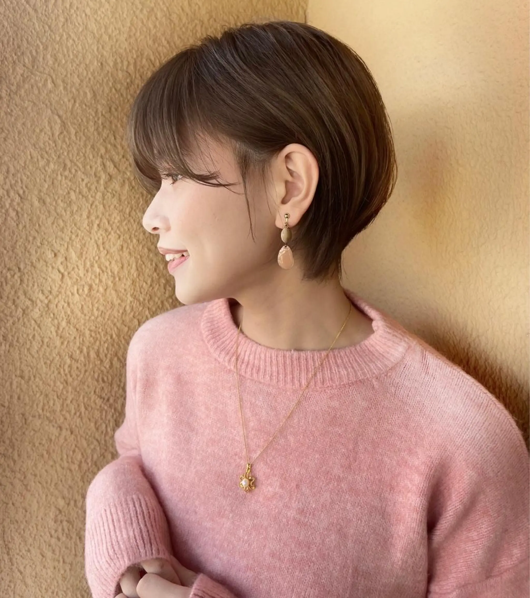 ショート カラー ショートボブ 丸みショート ボブ くびれヘア 髪質改善 BLENDby happiness所属・KAORU/絹髪 /髪質改善/奈良のヘアスタイル