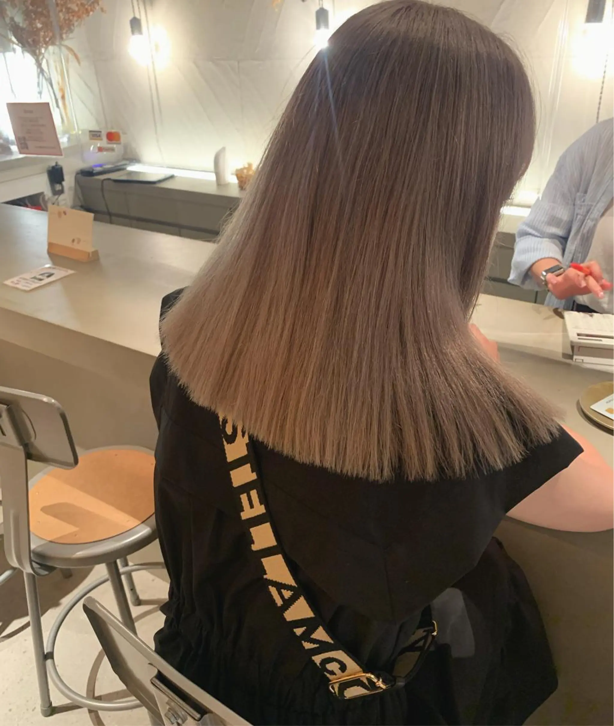 セミロング カラー ヘアカラー ブリーチ/アレンジ 天満/chihiroのヘアスタイル