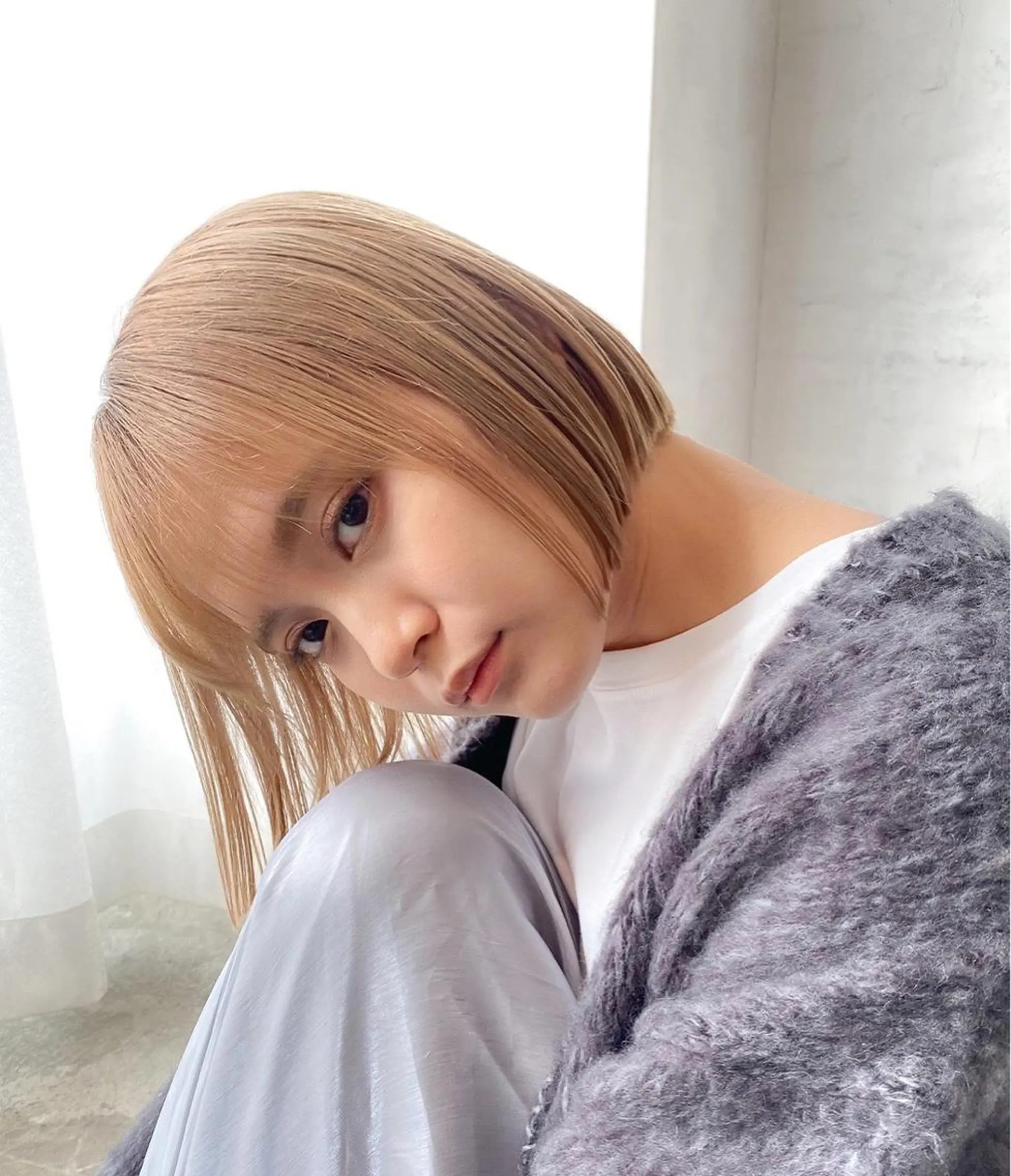 ショート ボブ ショートヘア ヘアカラー 河原 亮のヘアスタイル