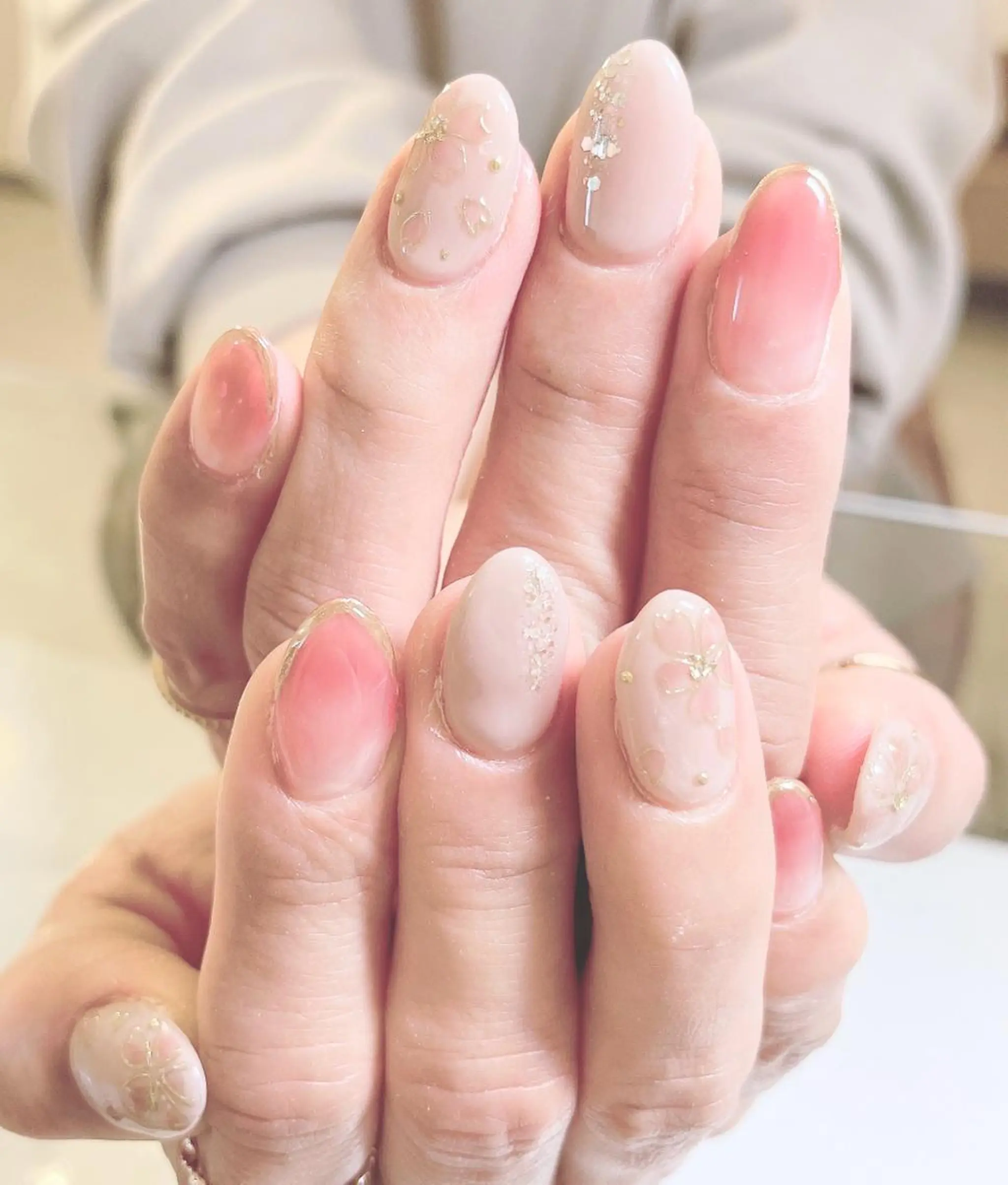 ネイル 桜ネイル ハンドネイル Nail room Lunaのネイルデザイン