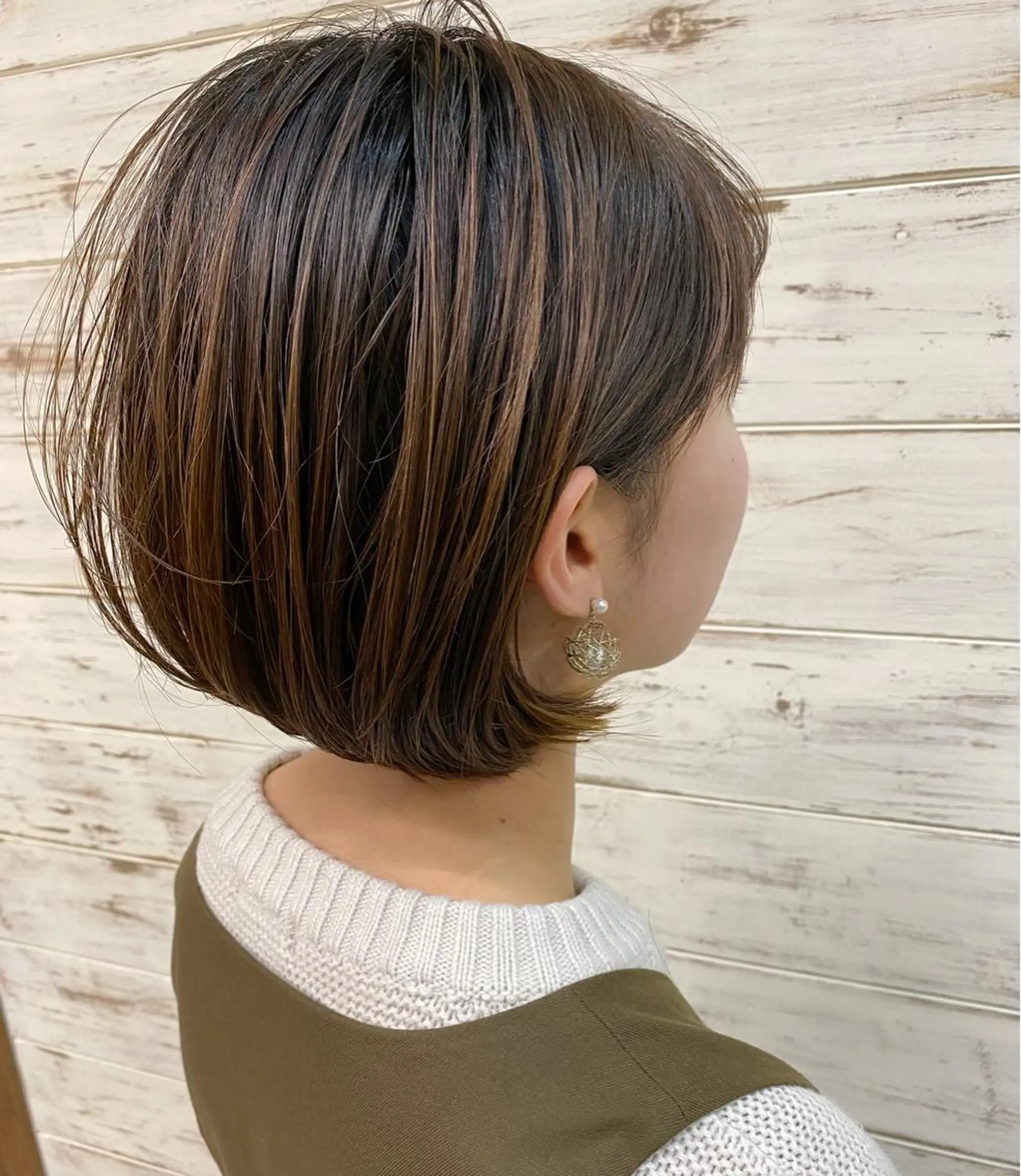 ショート カラー ショートボブ 丸みショート ボブ ショートヘア カット ヘアカラー トリートメント 日比 貴大/ minim hairのヘアスタイル