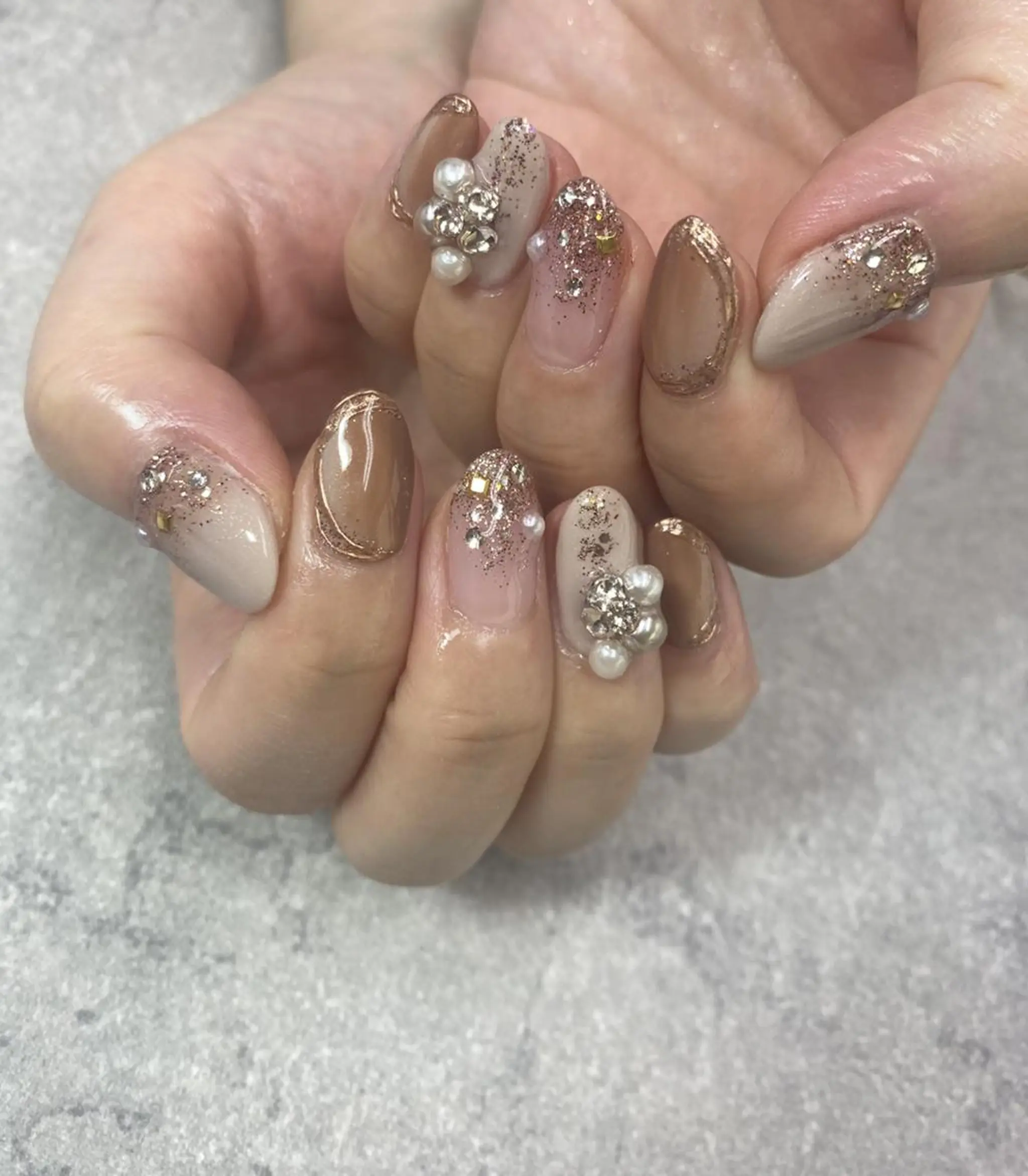 ネイル フットネイル フレンチネイル ジェルネイル ガラスフレンチ グラデーション ハンドネイル ハンドケア FASTNAIL PLUS 新宿店のネイルデザイン