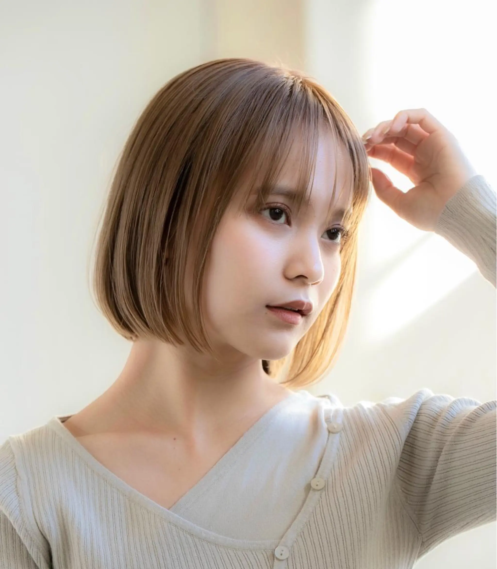 ショート ボブ カット ヘアカラー トリートメント 🩵美艶髪×透明感 カラー×質感再生💚のヘアスタイル