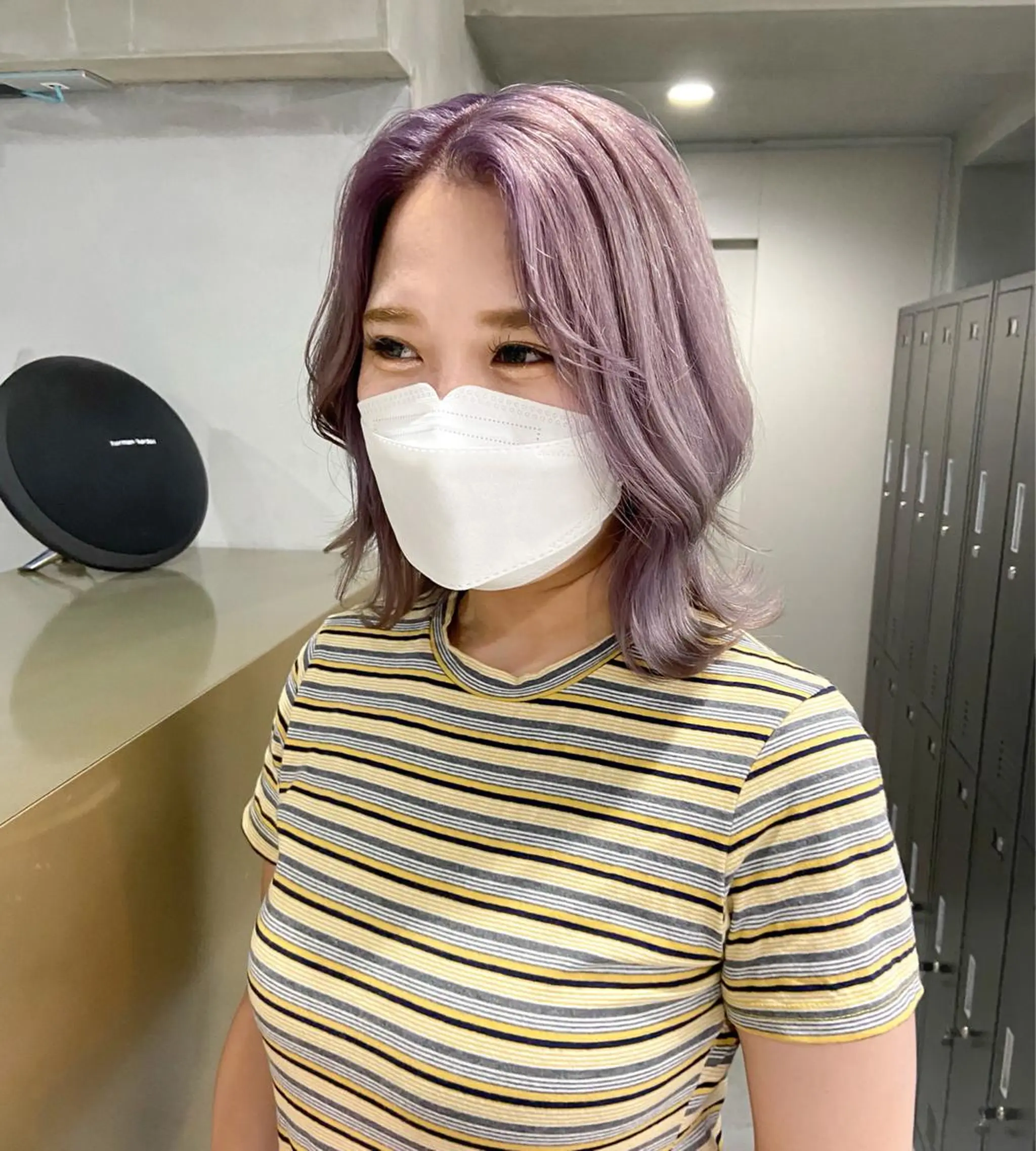 ミディアム カラー ベージュカラー ラベンダーカラー ホワイトベージュ ヘアカラー yuna/ボブカット /ハイトーンカラーのヘアスタイル