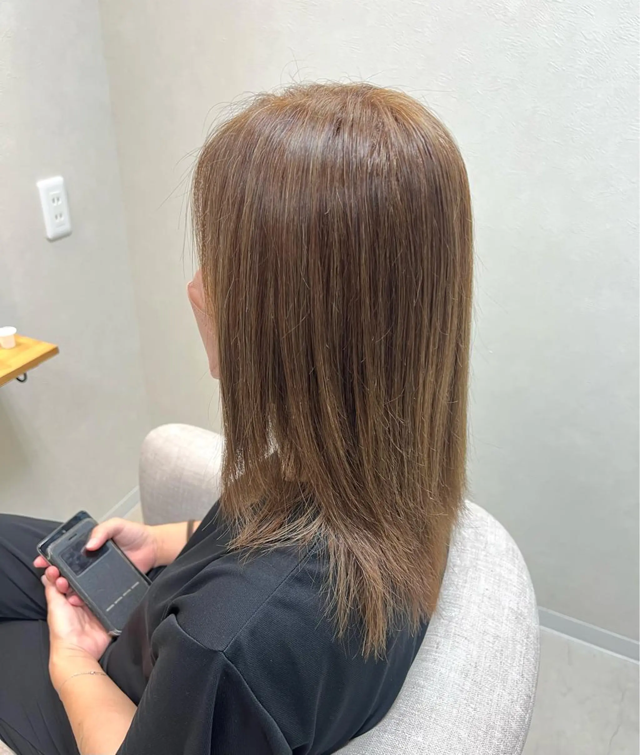 ミディアム ハイライト ヘアカラー ショート/白髪ぼかし 君和田若菜のヘアスタイル