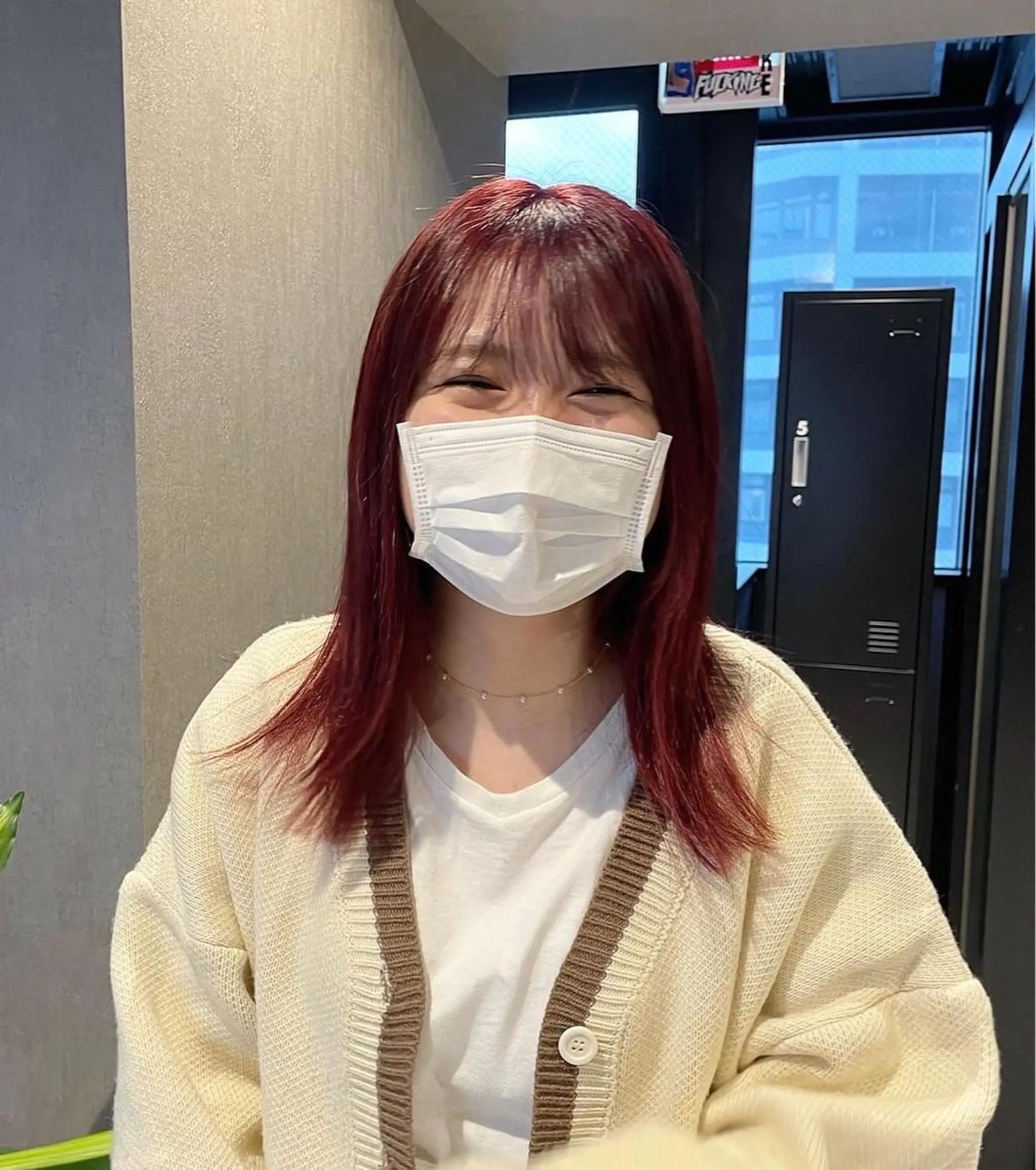 セミロング カラー メンズパーマモデル 募集　サトチハルのヘアスタイル
