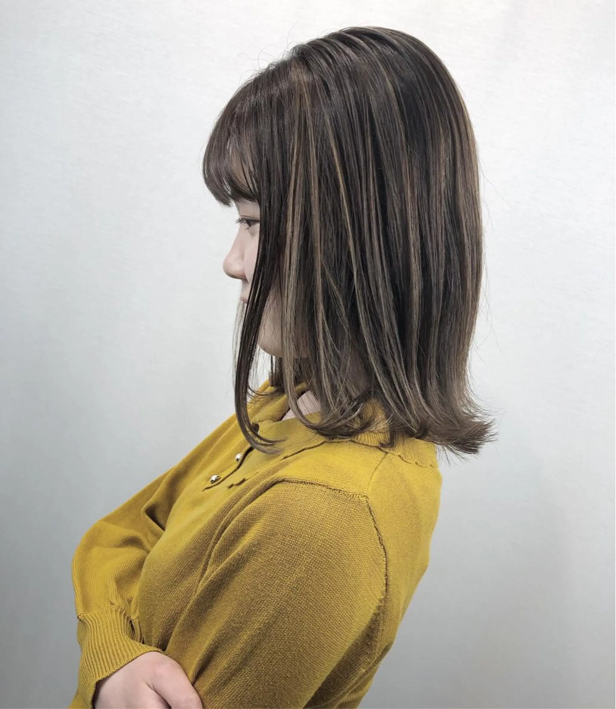 ミディアム カラー 透明感カラー ヘアカラー 2nd所属・🤍2nd🤍田所 美希のヘアスタイル