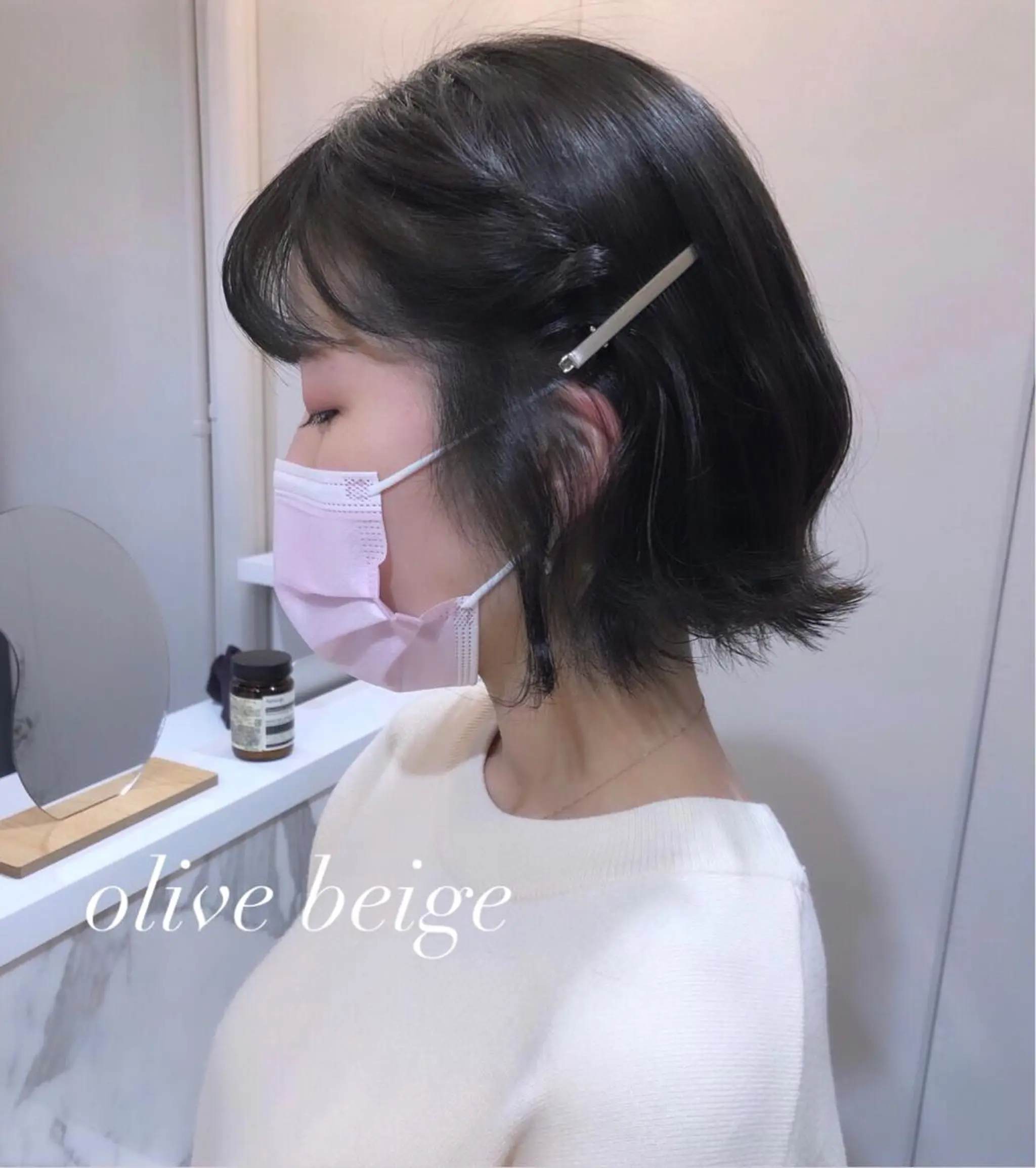 ミディアム カラー ヘアアレンジ 透明感カラー 関谷 あいみのヘアスタイル