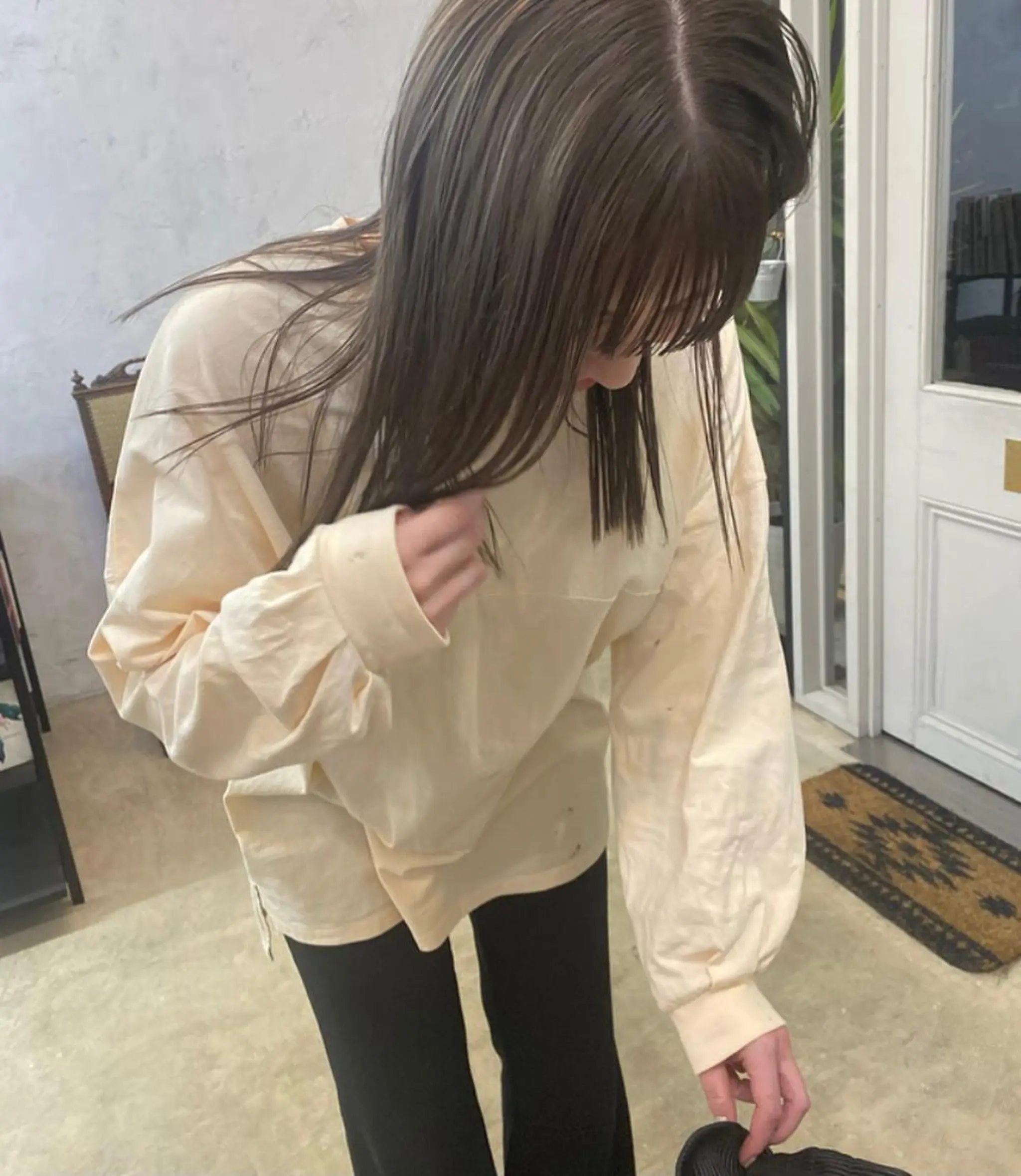 セミロング カラー ベージュカラー BE HERE NOW N°04野々市三納店所属・イタヤ マイカのヘアスタイル