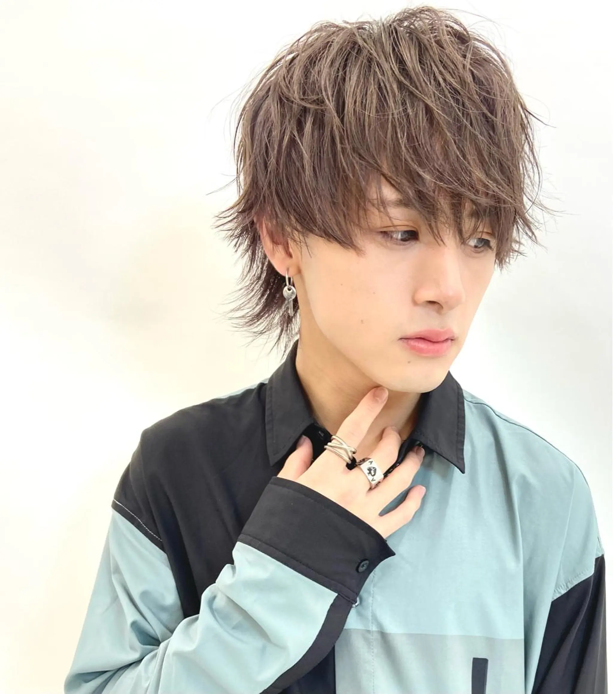 パーマ メンズ 心斎橋バレイヤージュ 小林勝貴のヘアスタイル