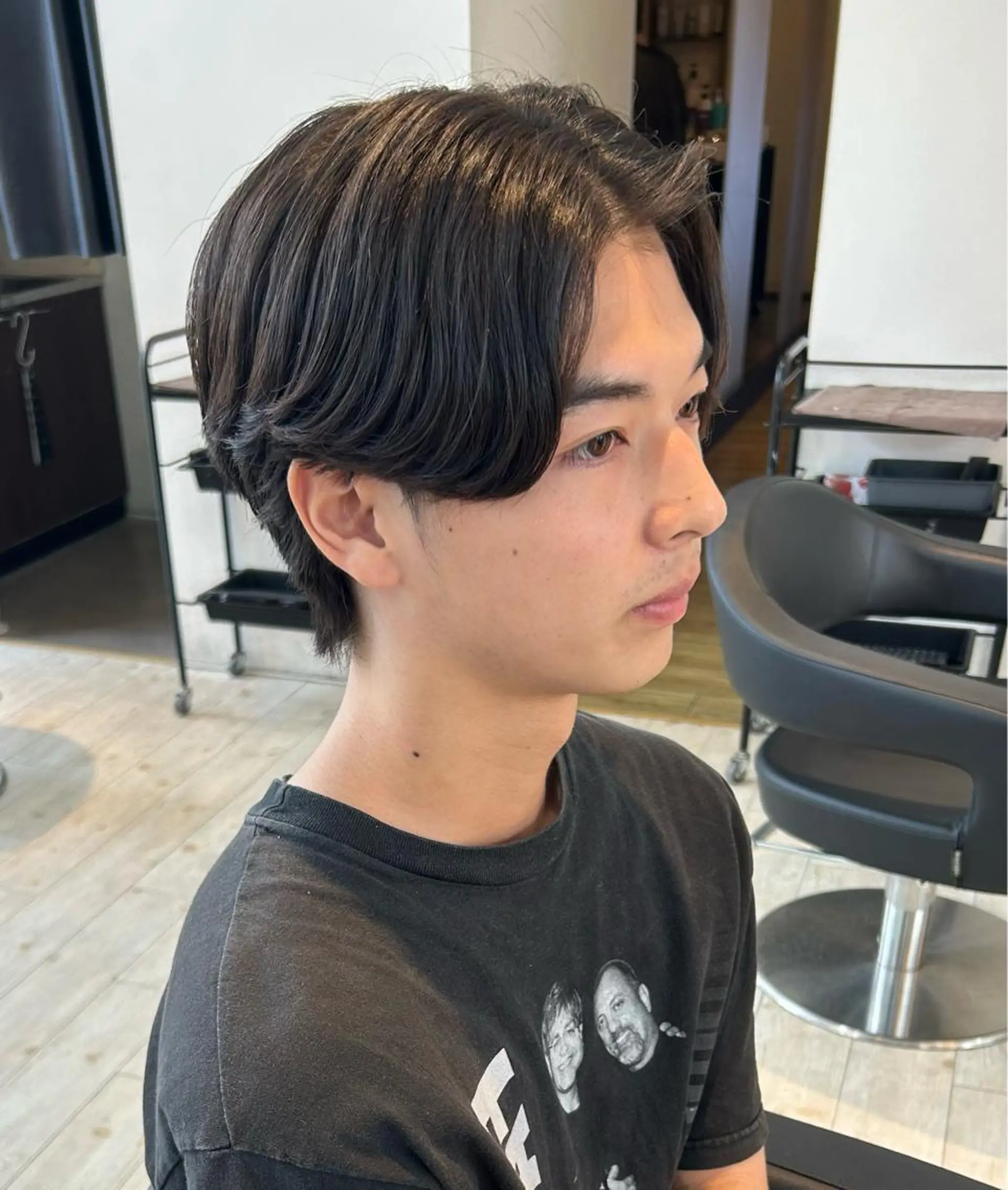 ショート パーマ メンズ カルマパーマ メンズパーマ カット パーマ 柿原啓登【メンズパー マ/ハイトーン】のヘアスタイル