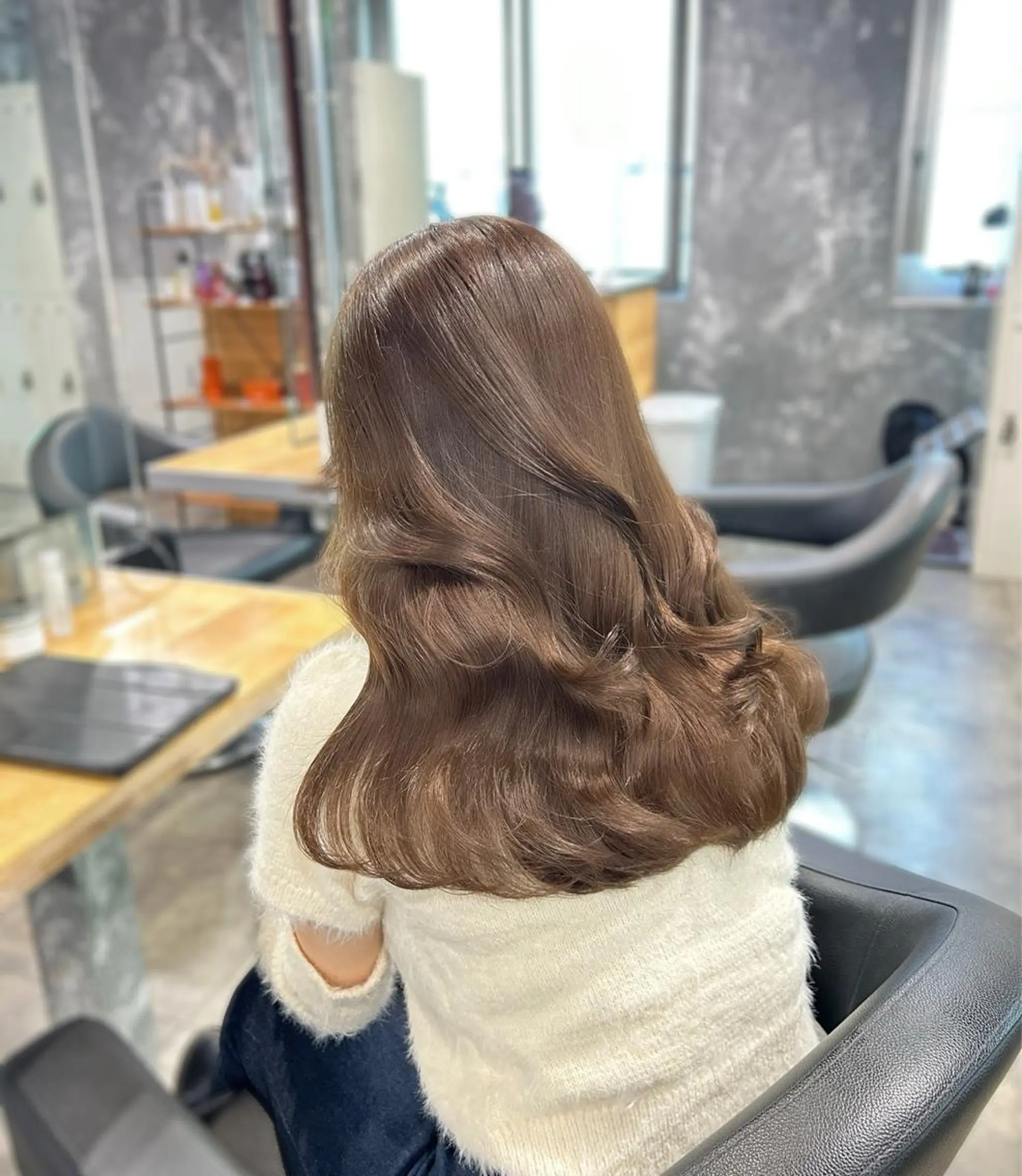 ロング カラー カット ヘアカラー トリートメント ヘアセット I'S.横浜所属・赤み消しカラー 🍀JUNKIのヘアスタイル