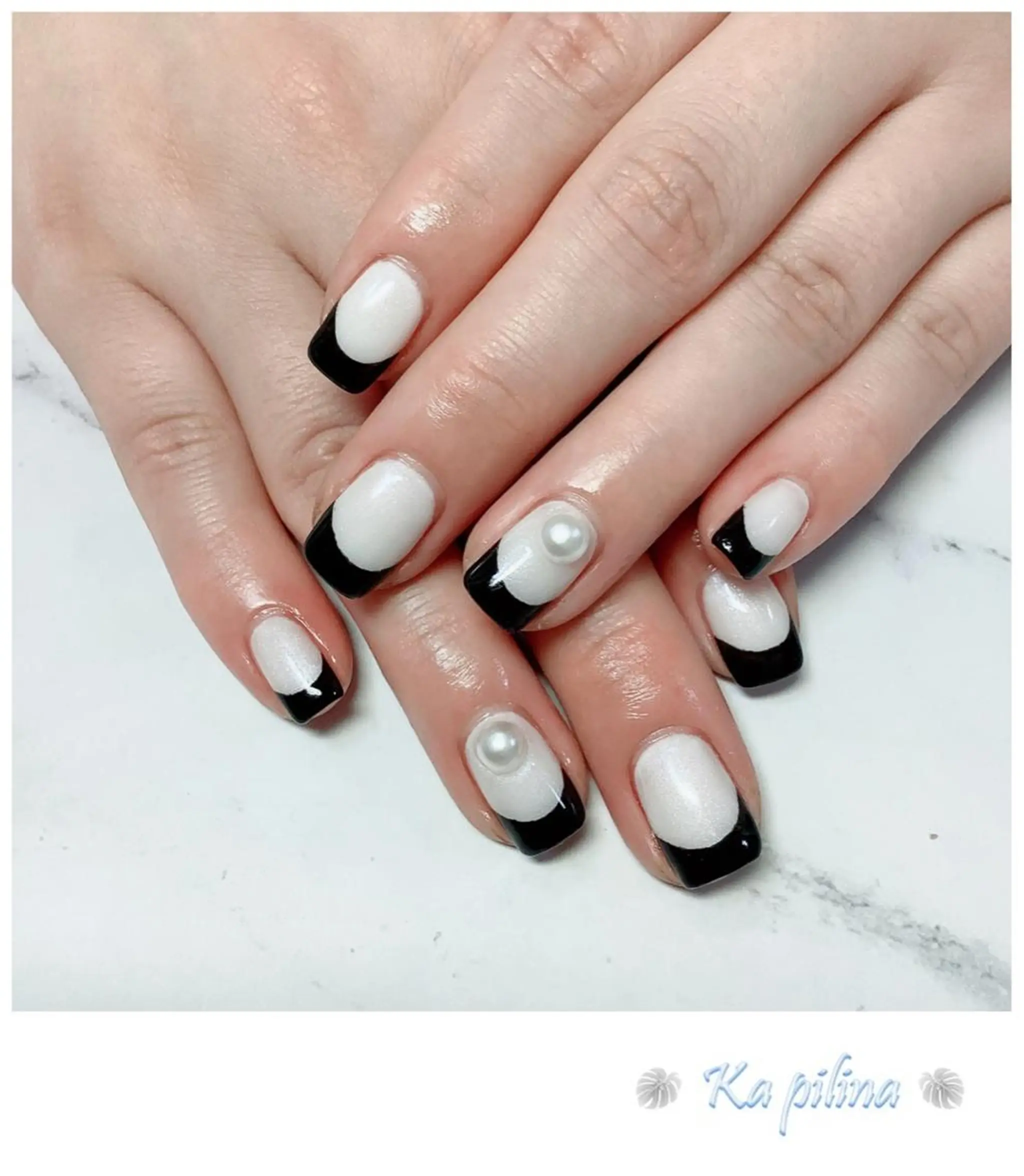 ネイル フレンチネイル ホワイト Nail salon Ka pilinaのネイルデザイン