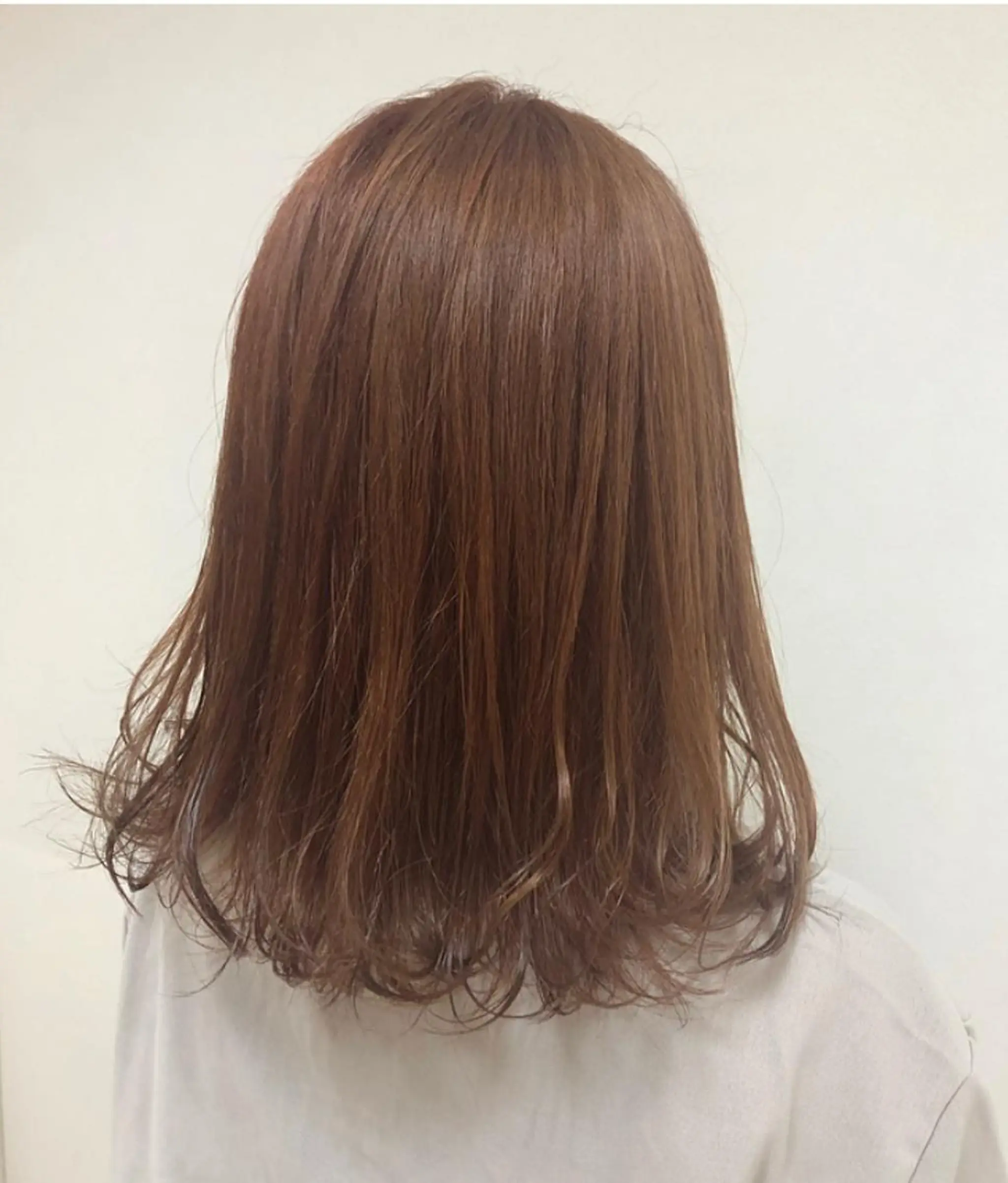 セミロング カラー ヘアアレンジ ベージュカラー 透明感カラー オレンジ オレンジベージュ 丸谷 みくのその他イメージ