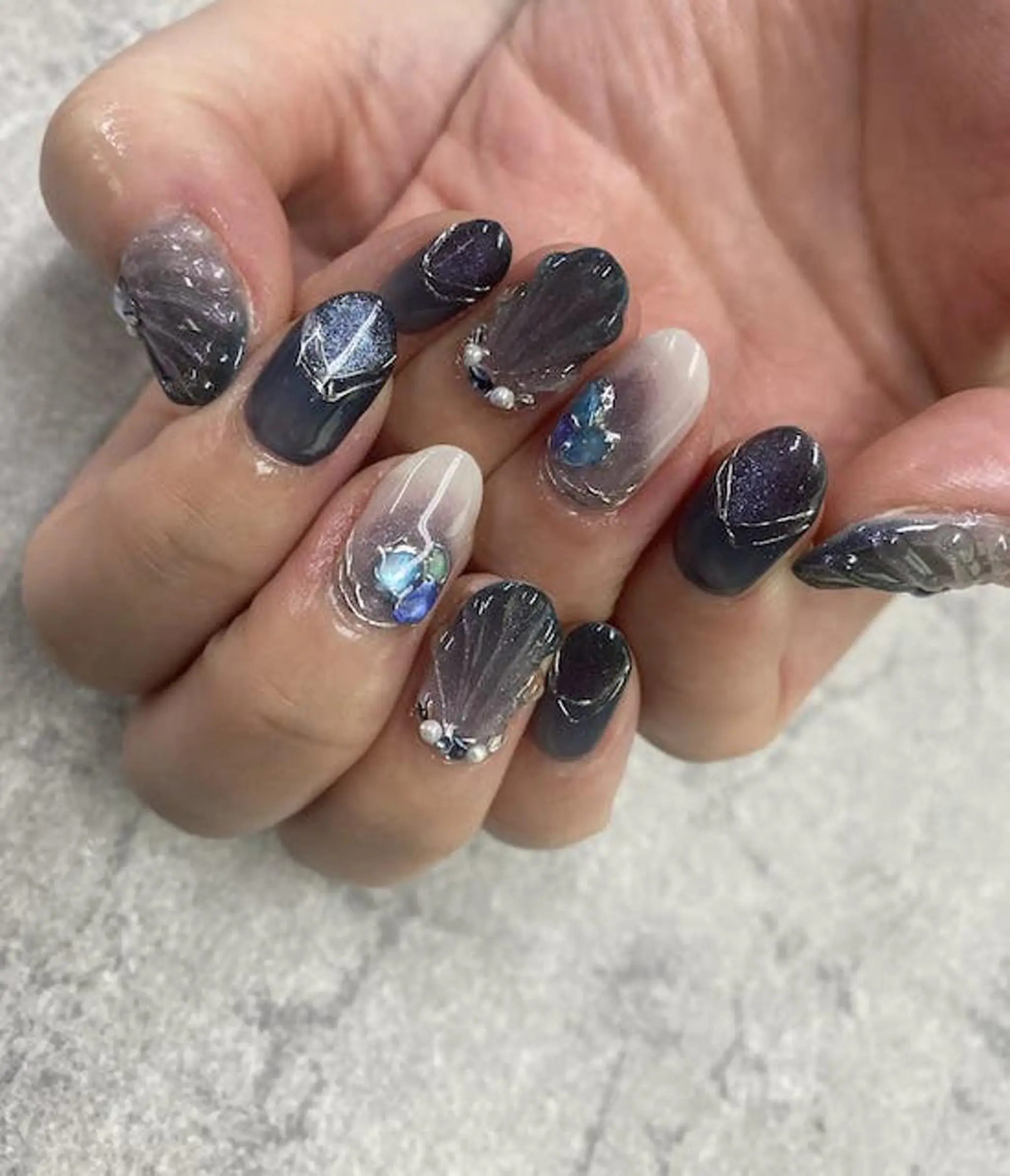 ネイル フットネイル フレンチネイル ジェルネイル ガラスフレンチ グラデーション ハンドネイル ハンドケア FASTNAIL PLUS 新宿店のネイルデザイン