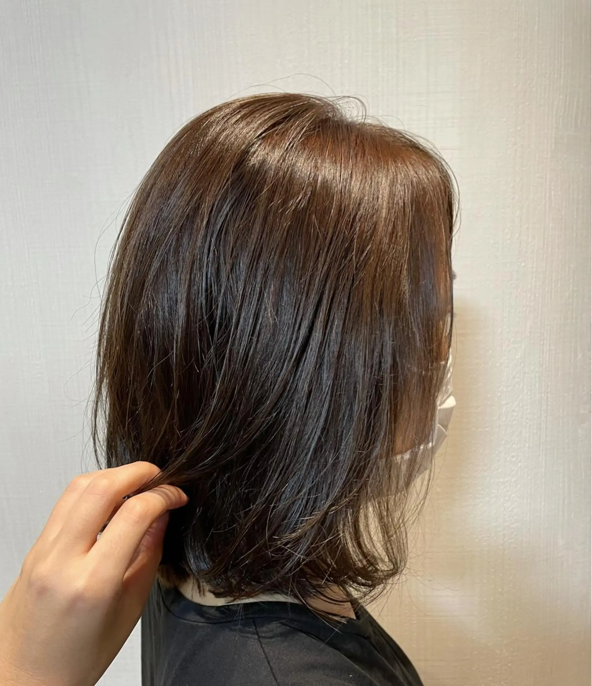 ミディアム カラー ベージュカラー ブリーチ モカベージュ ブリーチなしカラー ナチュラル🧡可愛い MINAMIのヘアスタイル