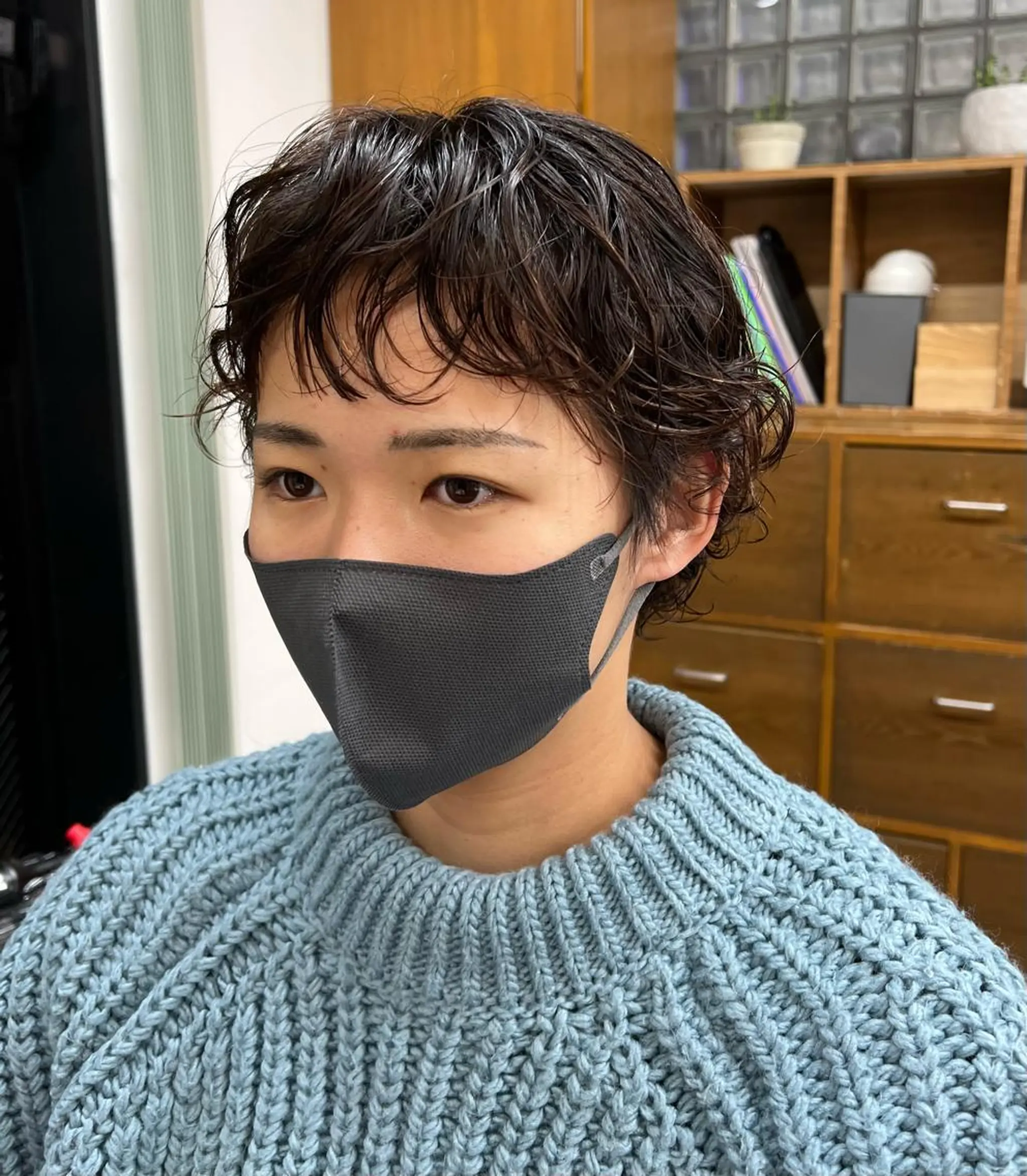 ショート パーマ 透明感カラー/ イルミナカラーヒロキのヘアスタイル