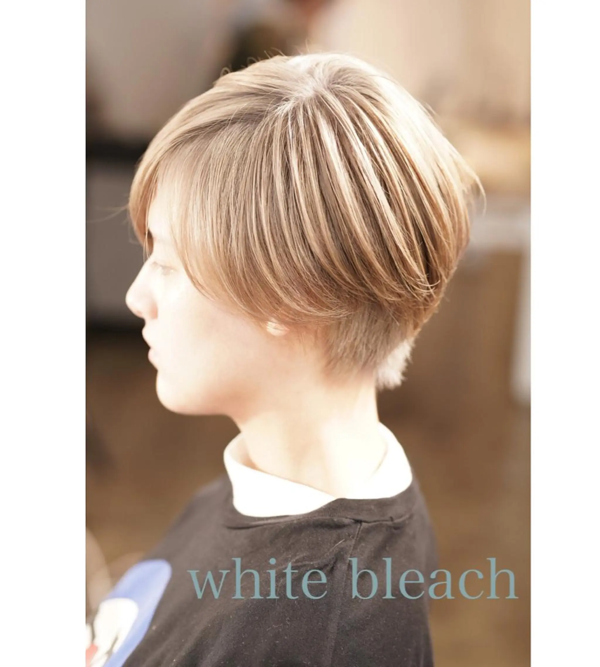 ショート ハイトーン/レイヤー /ケアブリーチ石川治のヘアスタイル