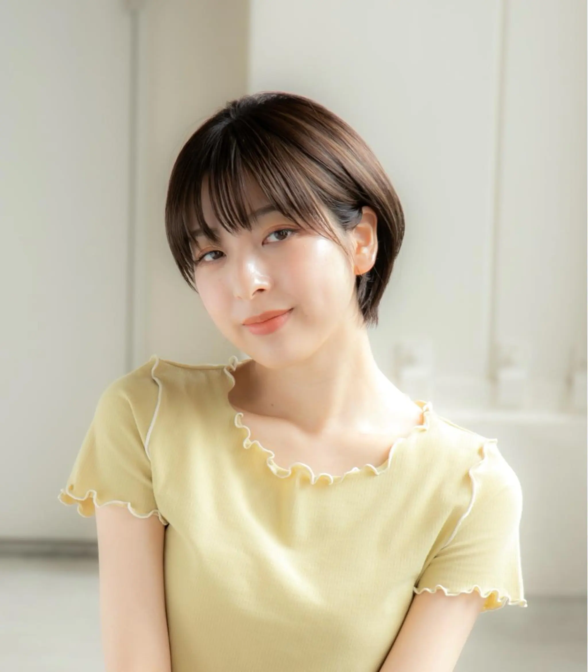 ショート カラー ヘアアレンジ カット ヘアカラー トリートメント 🩵美艶髪×透明感 カラー×質感再生💚のヘアスタイル