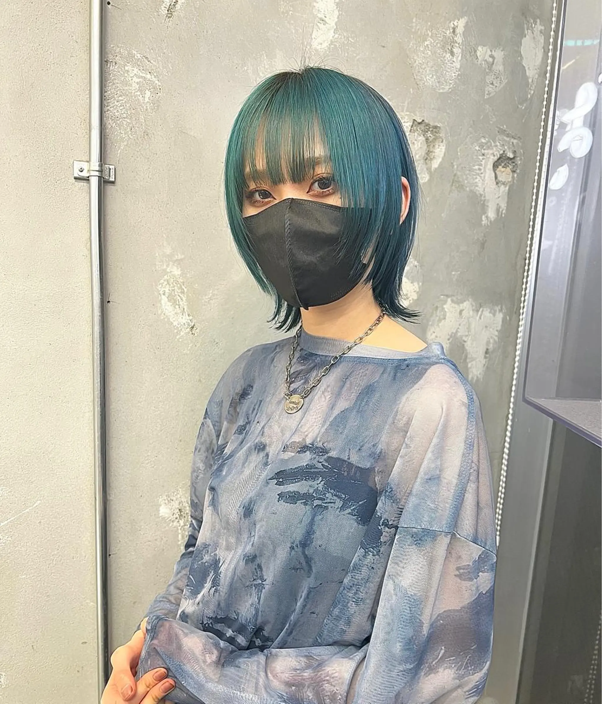 ミディアム カラー ヘアアレンジ カット ヘアカラー トリートメント ヘアセット 🐺ウルフの神🐺 /カラー/けいすけのヘアスタイル