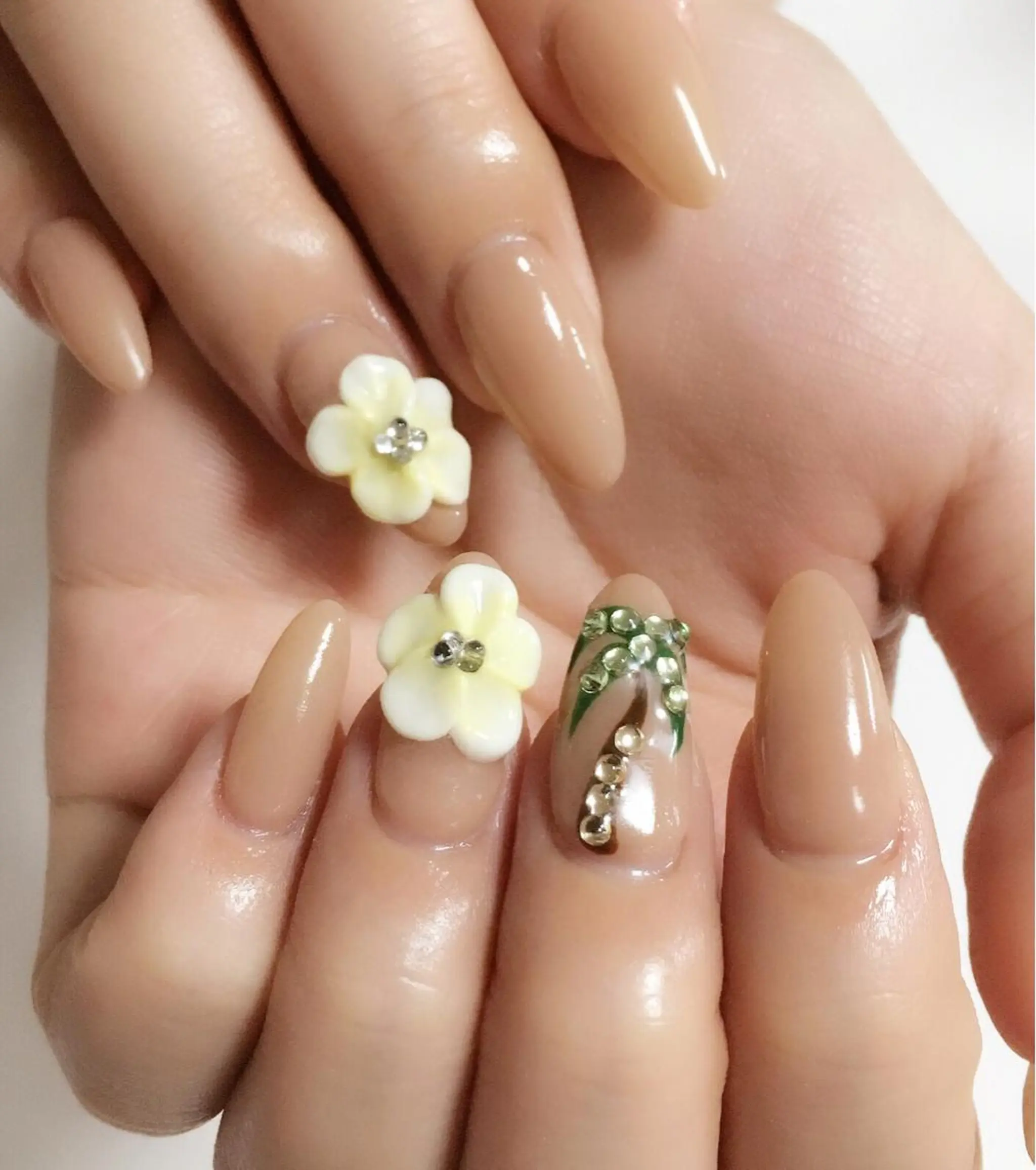 ネイル フラワーネイル 持ち込み スカルプネイル nail salon Soeurのネイルデザイン